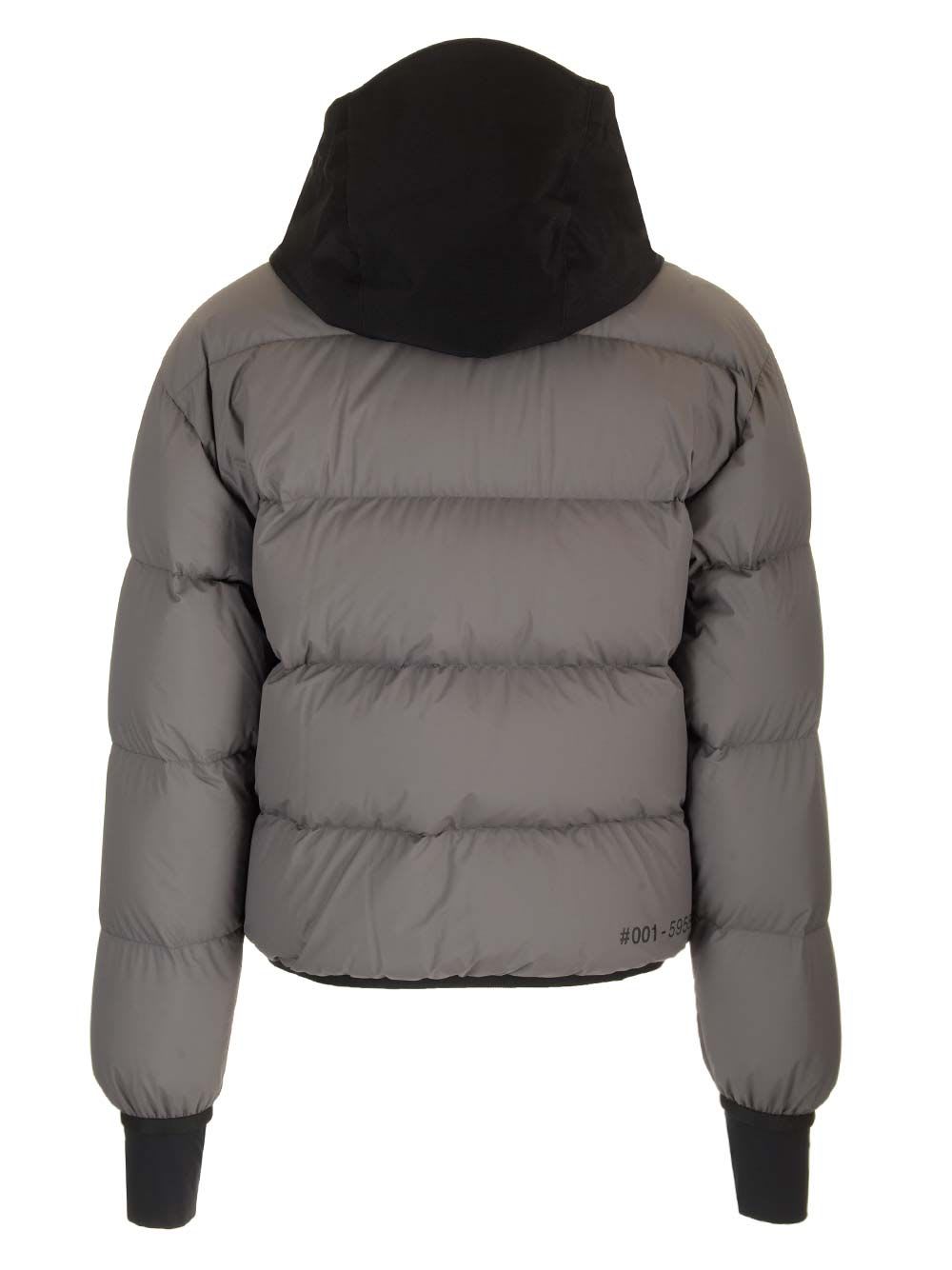 Shop Moncler Marcassin Down Jacket In Grey