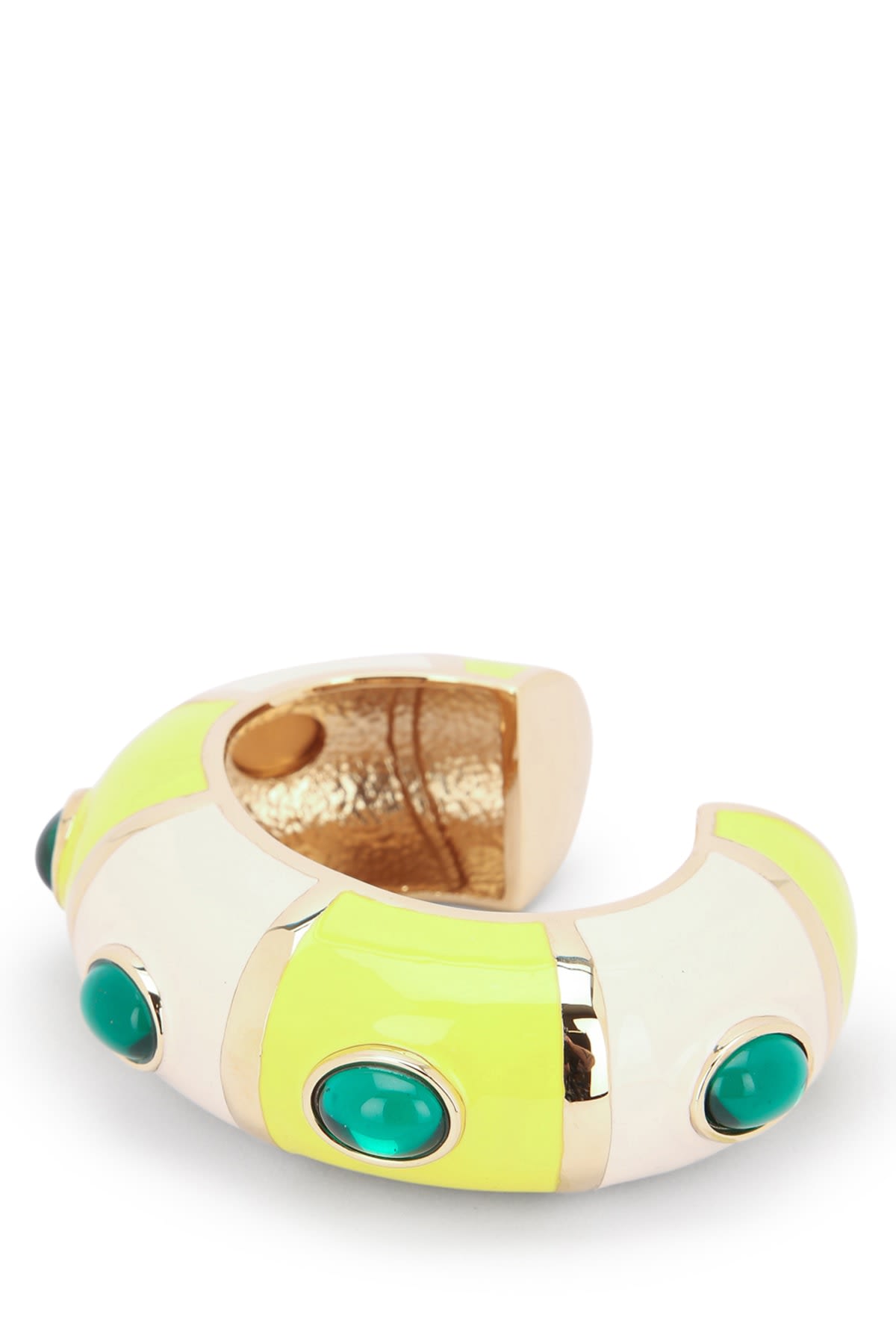 Jacquemus Le Bracelet Rayures In Yellow