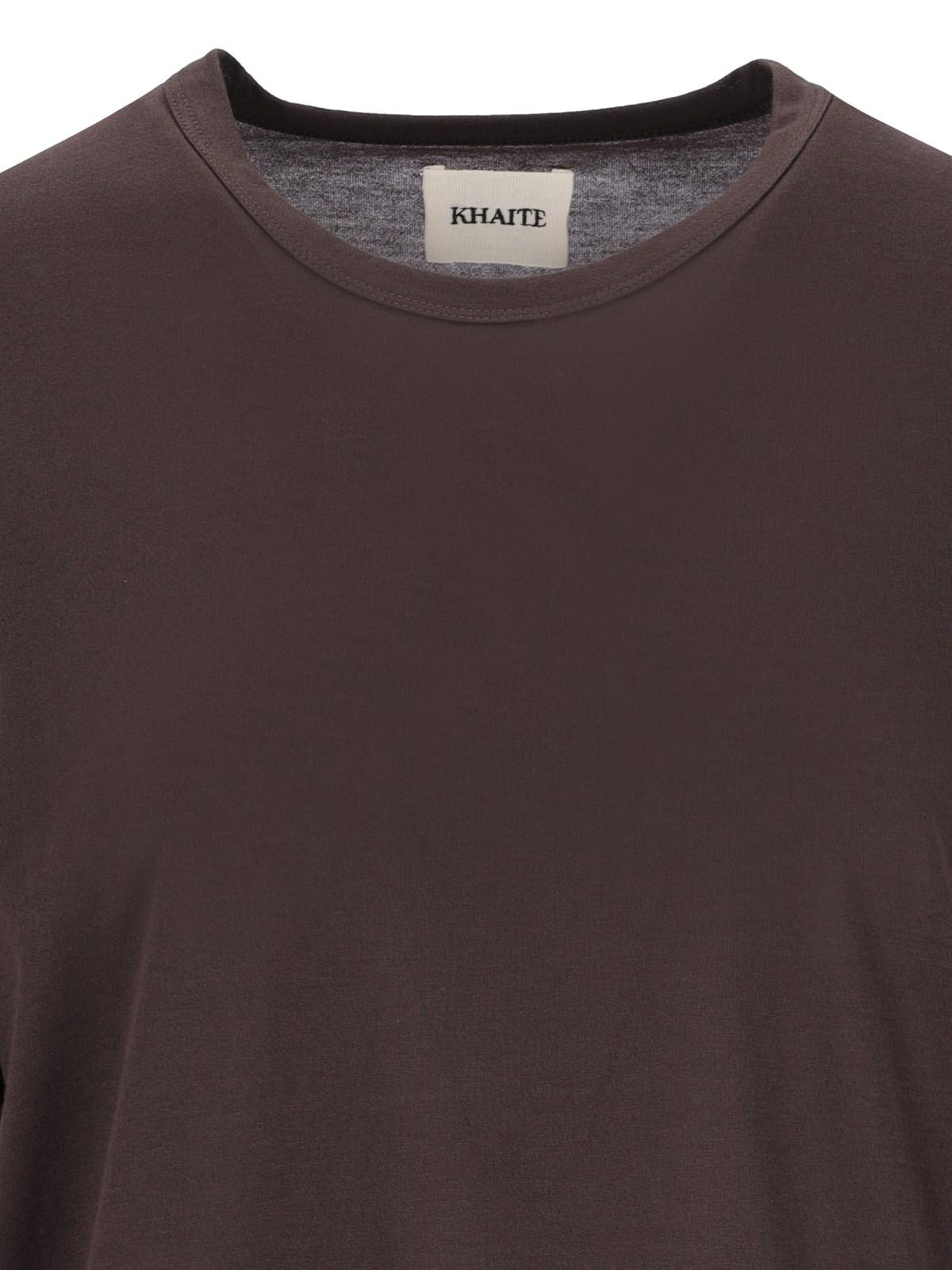 Shop Khaite Morton Jersey T-shirt In Brown