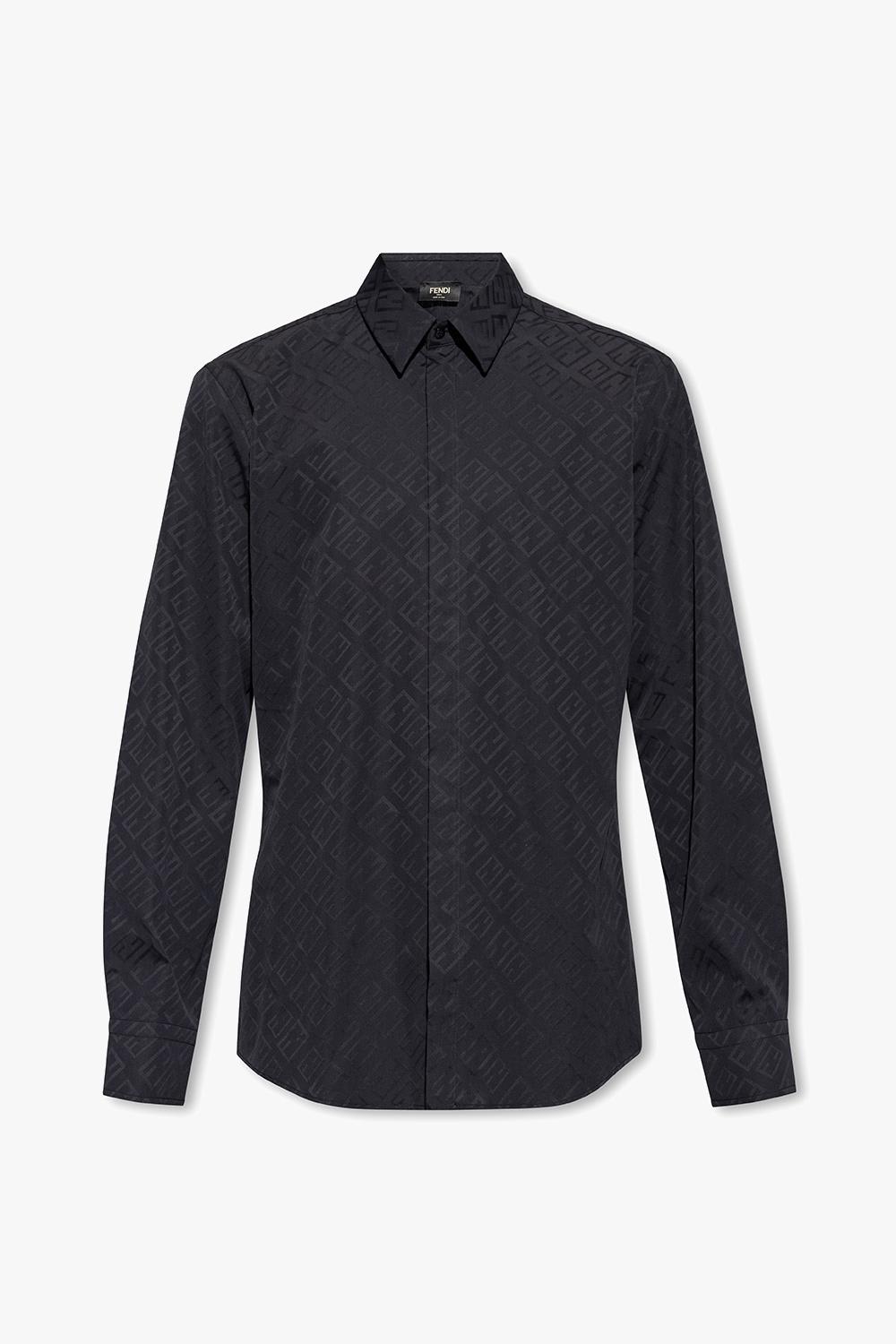 Fendi Monogrammed Shirt In Black