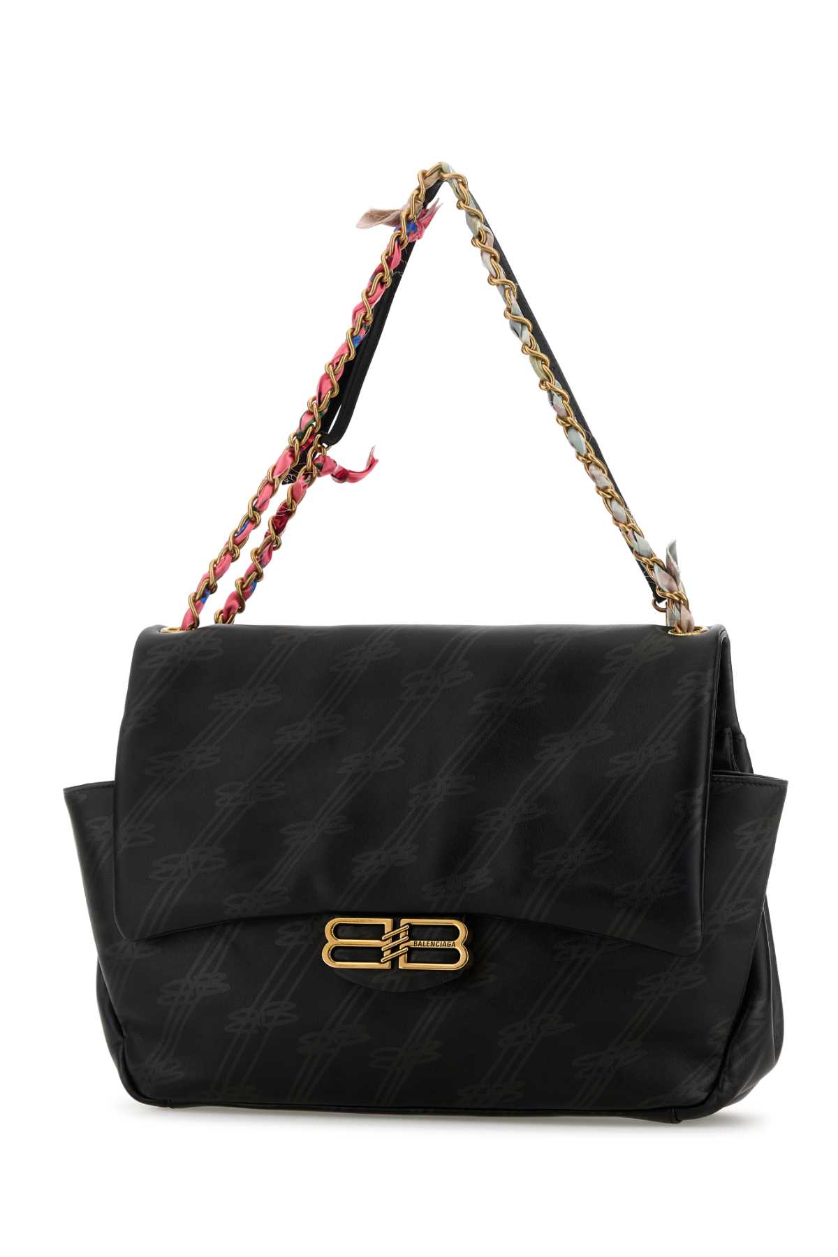 Balenciaga Printed Leather Medium Darling Shoulder Bag In Black