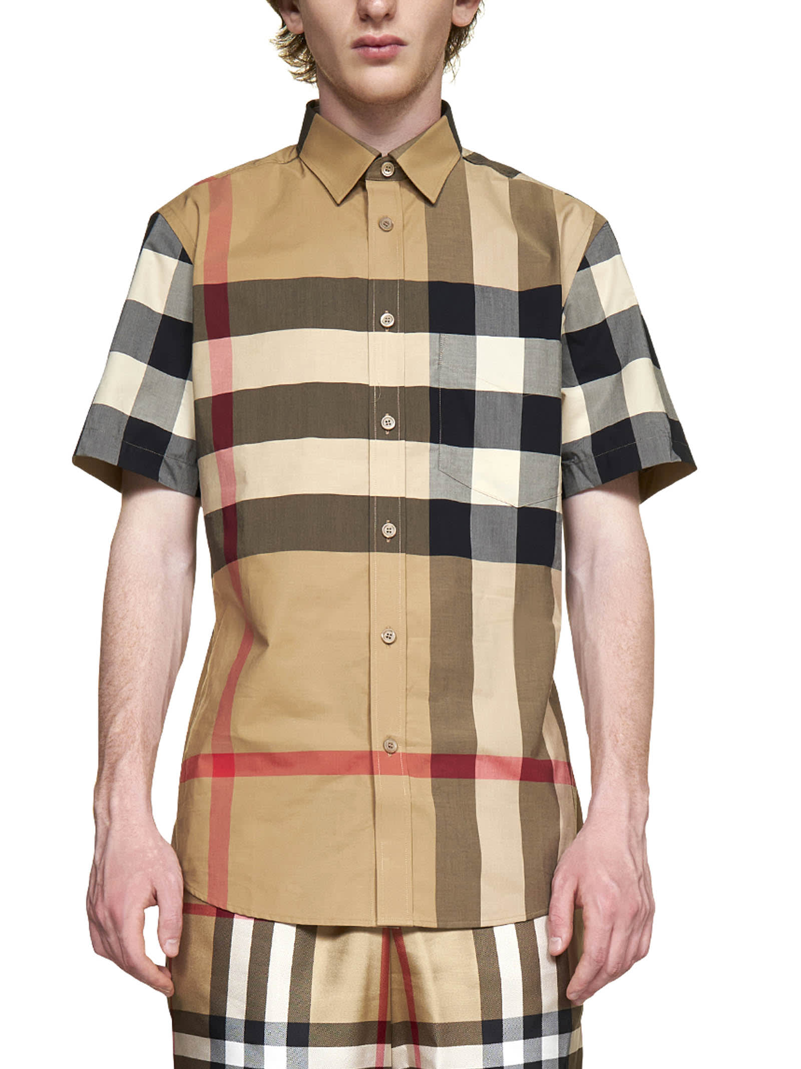 Burberry Shirt In Archive Beige Ip Check | ModeSens