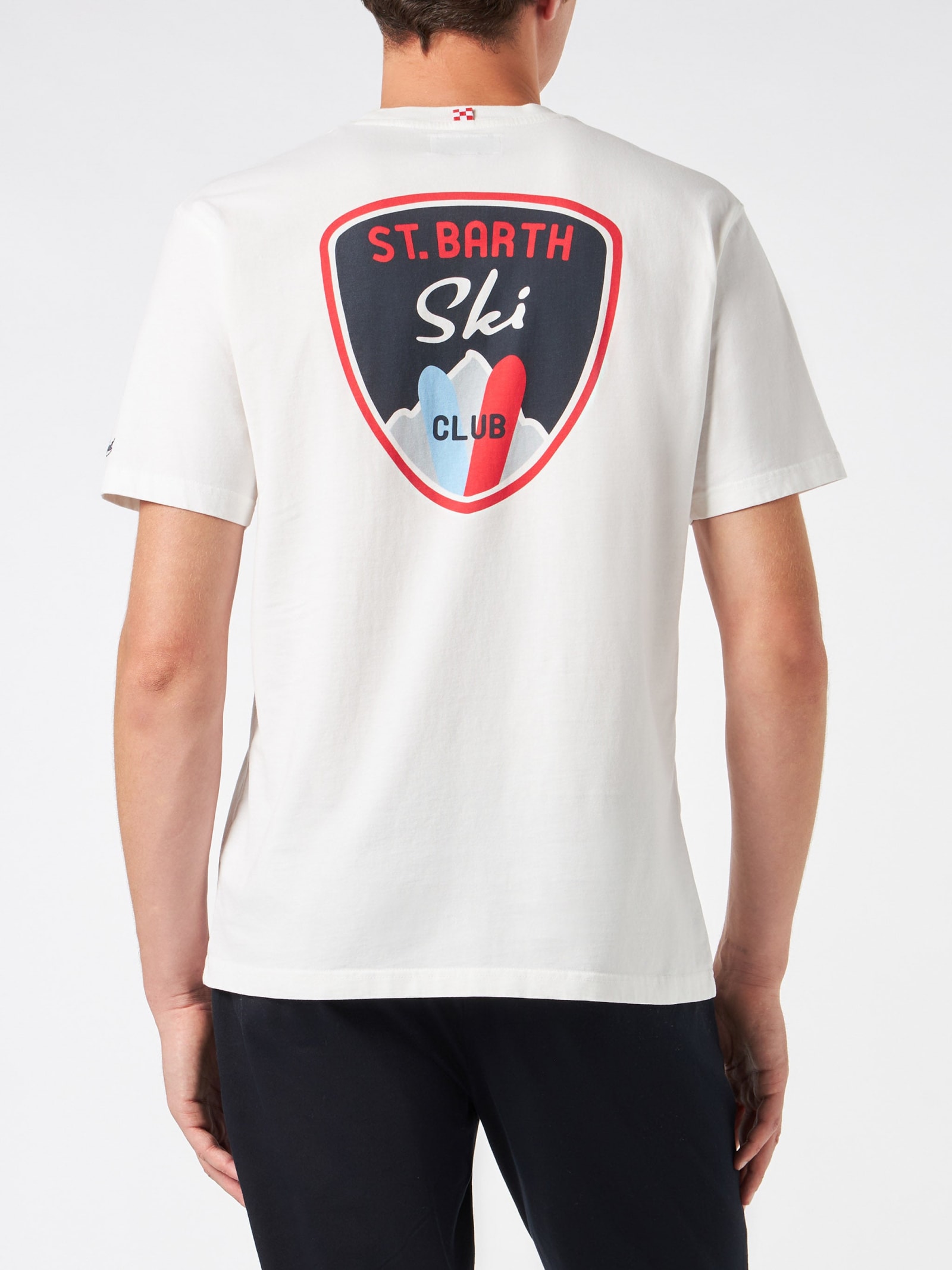 MC2 SAINT BARTH MAN HEAVY COTTON T-SHIRT WITH ST. BARTH SKI PATCH