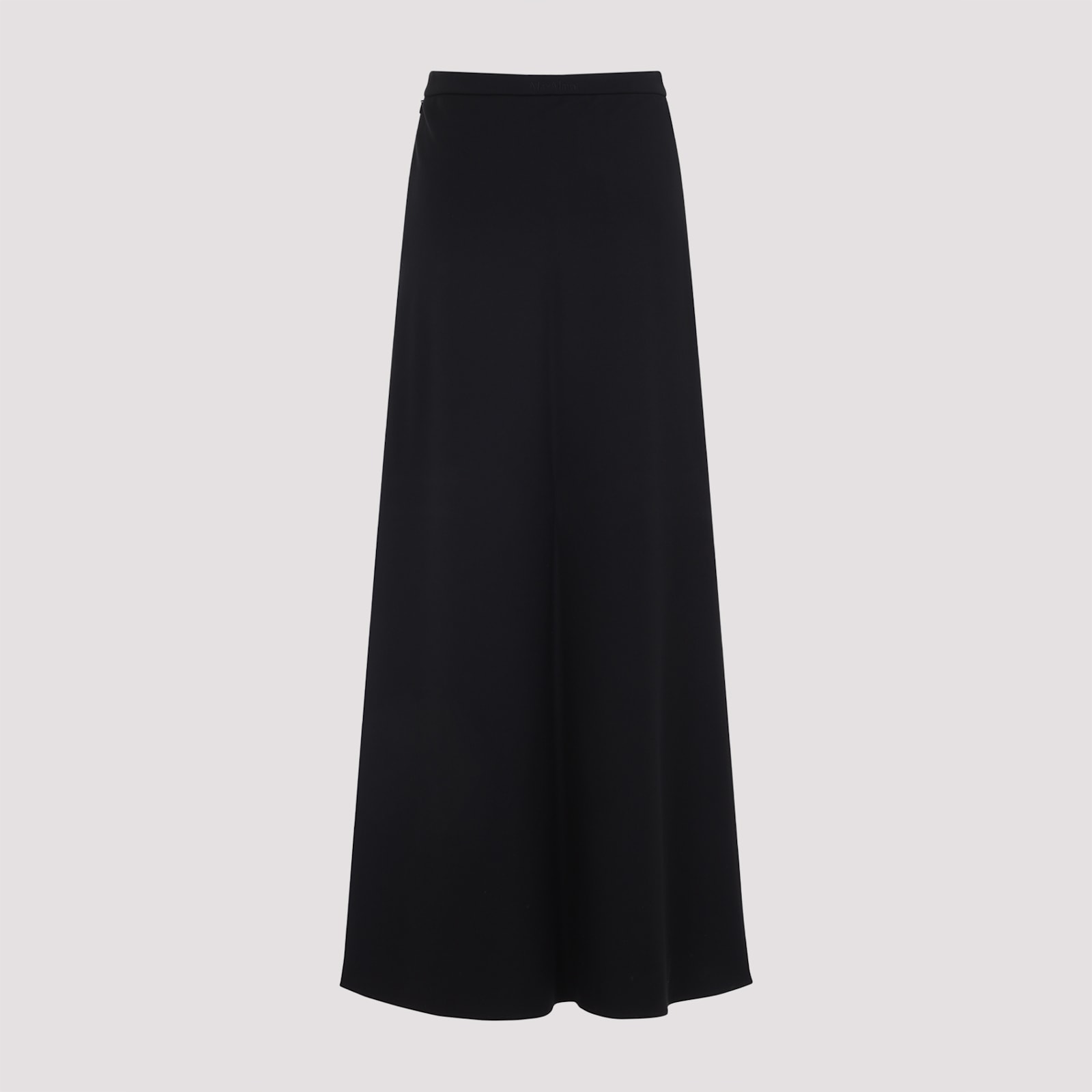 Max Mara Flared Hem Full Length High Waist Skirt In Black