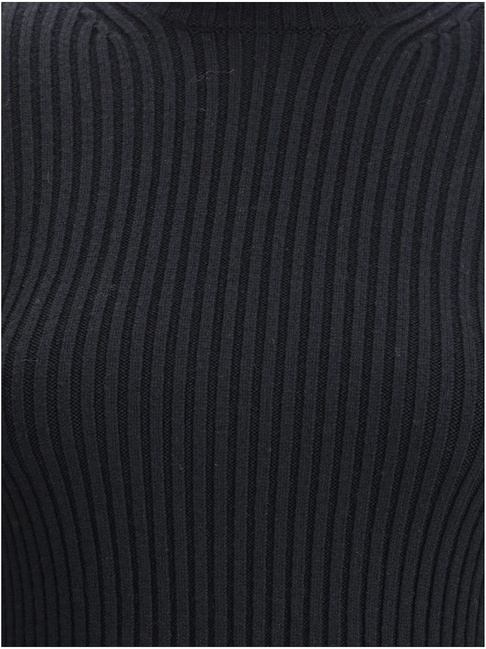 Max Mara Ribbed Long-sleeve T-shirt In Blue