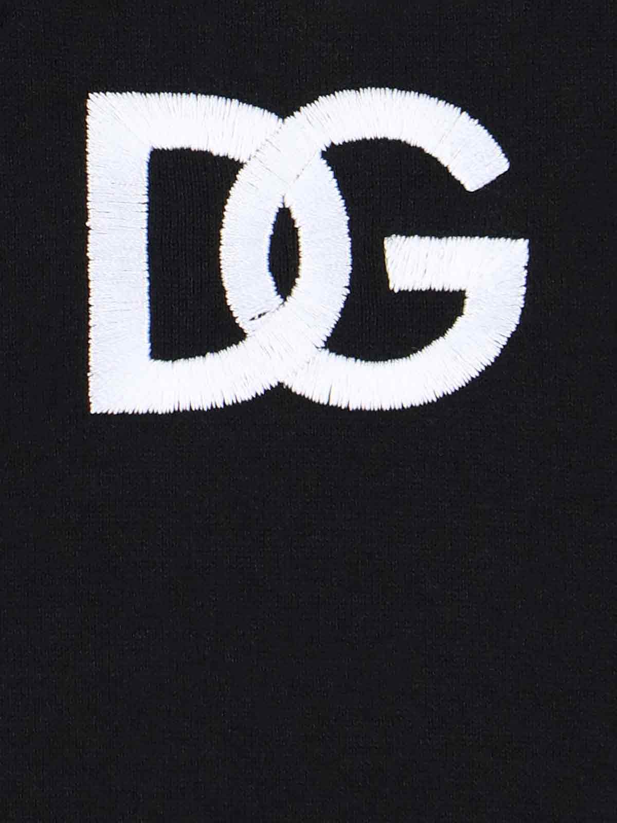 Shop Dolce & Gabbana Dg Embroidery T-shirt In Black