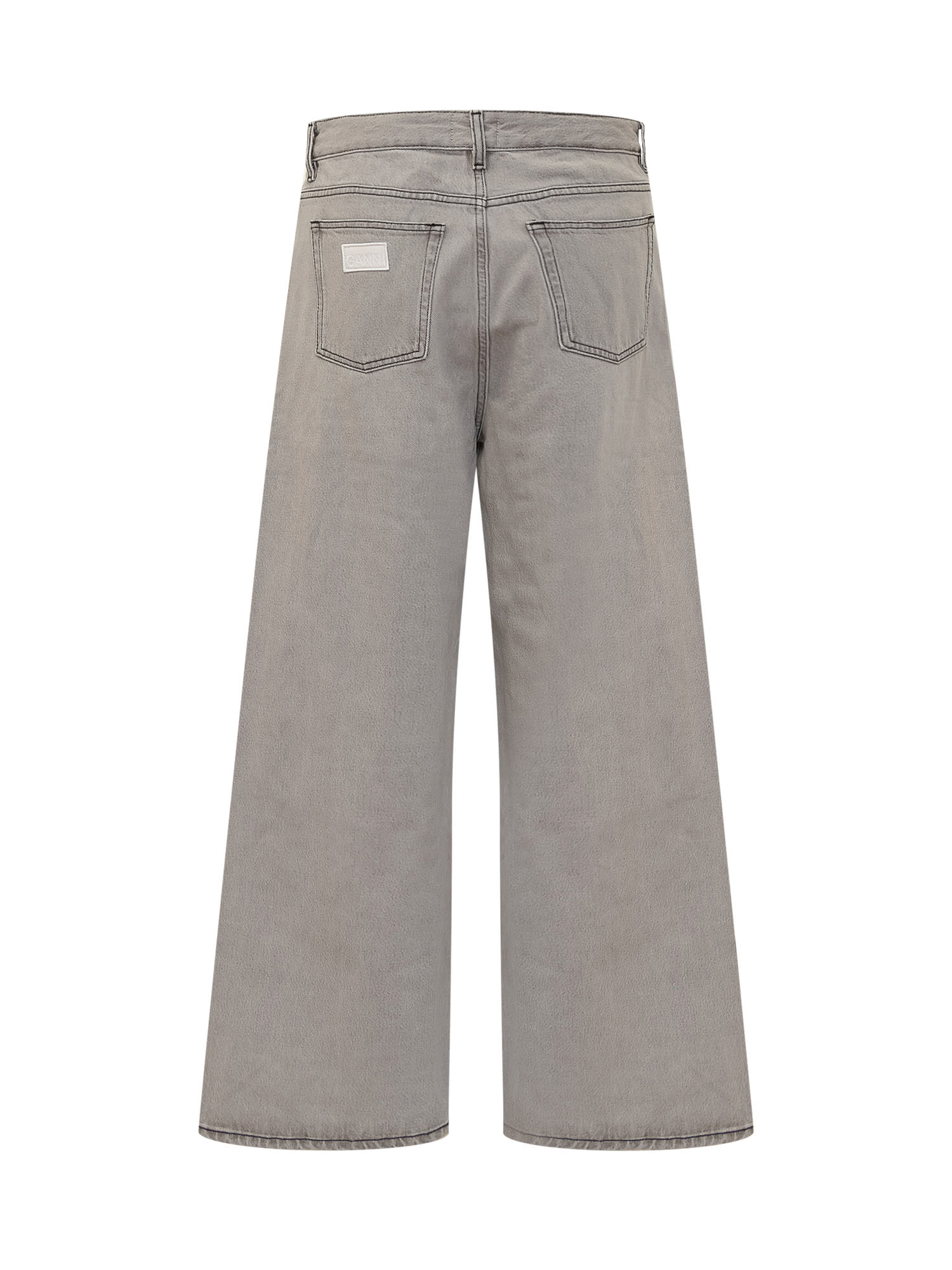 Shop Ganni Future Jeans In Gray Quill