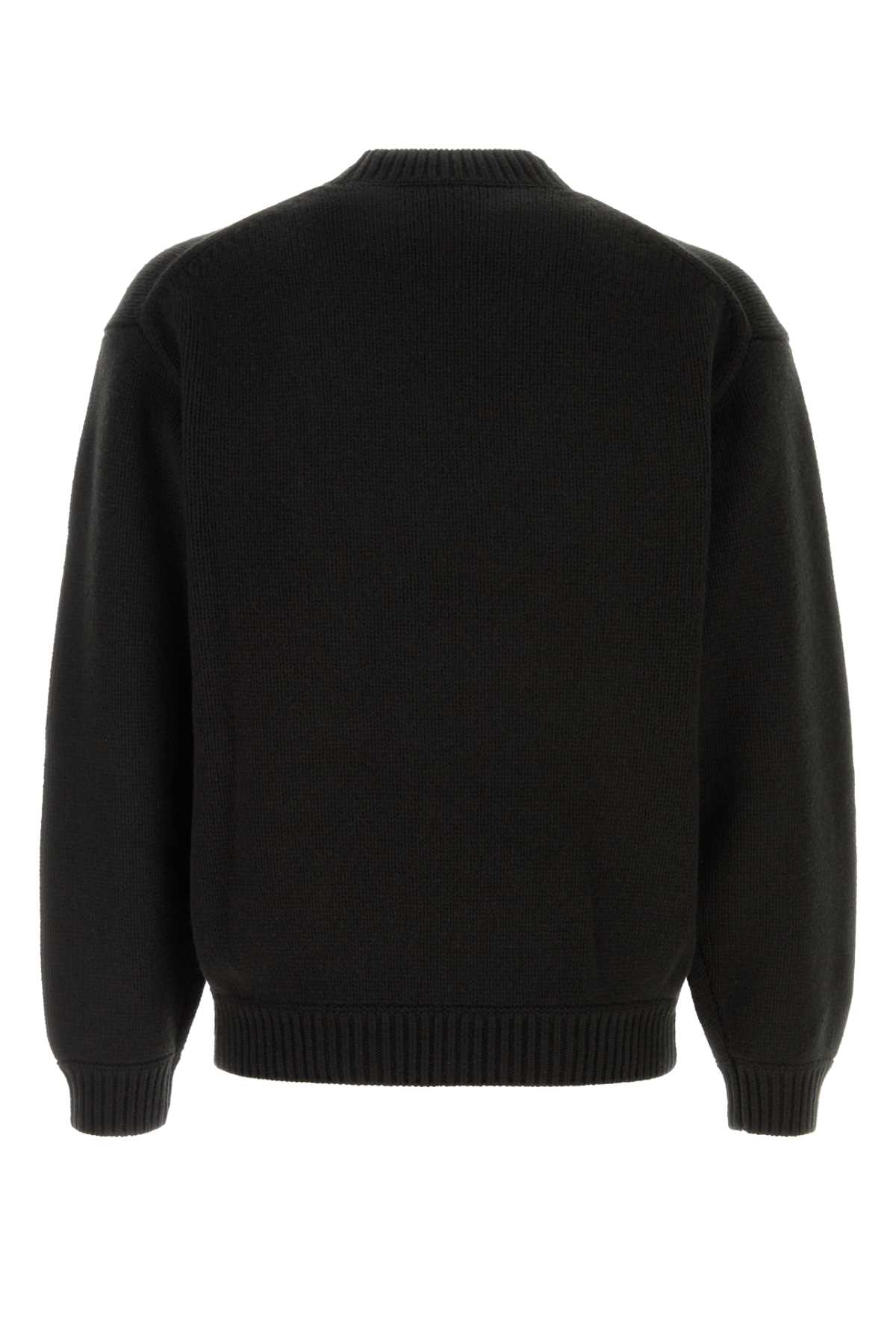 Shop Kenzo Black Wool Blend Sweater In Noir