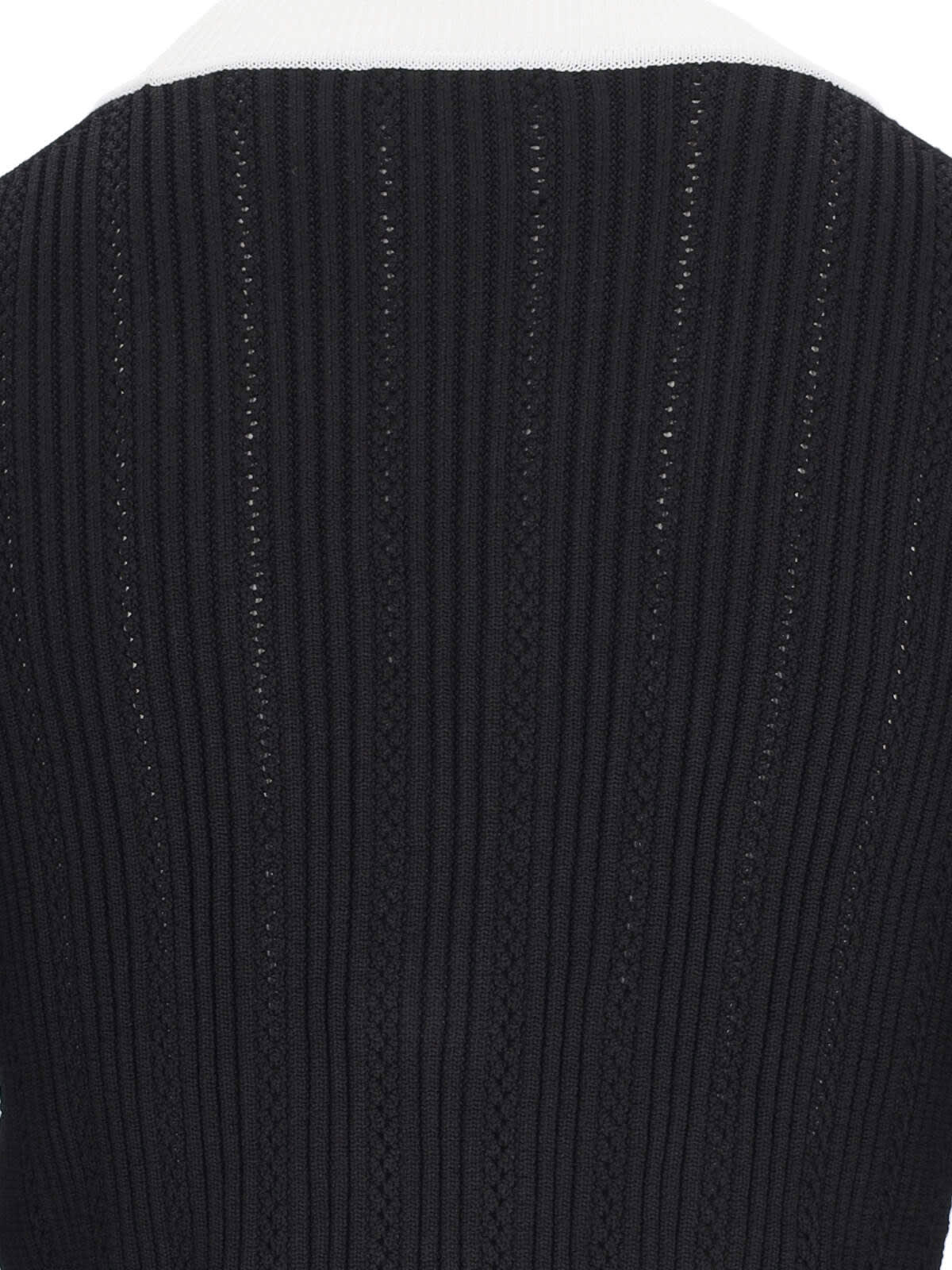 Balmain Contrast-border Ribbed Knit Cardigan
