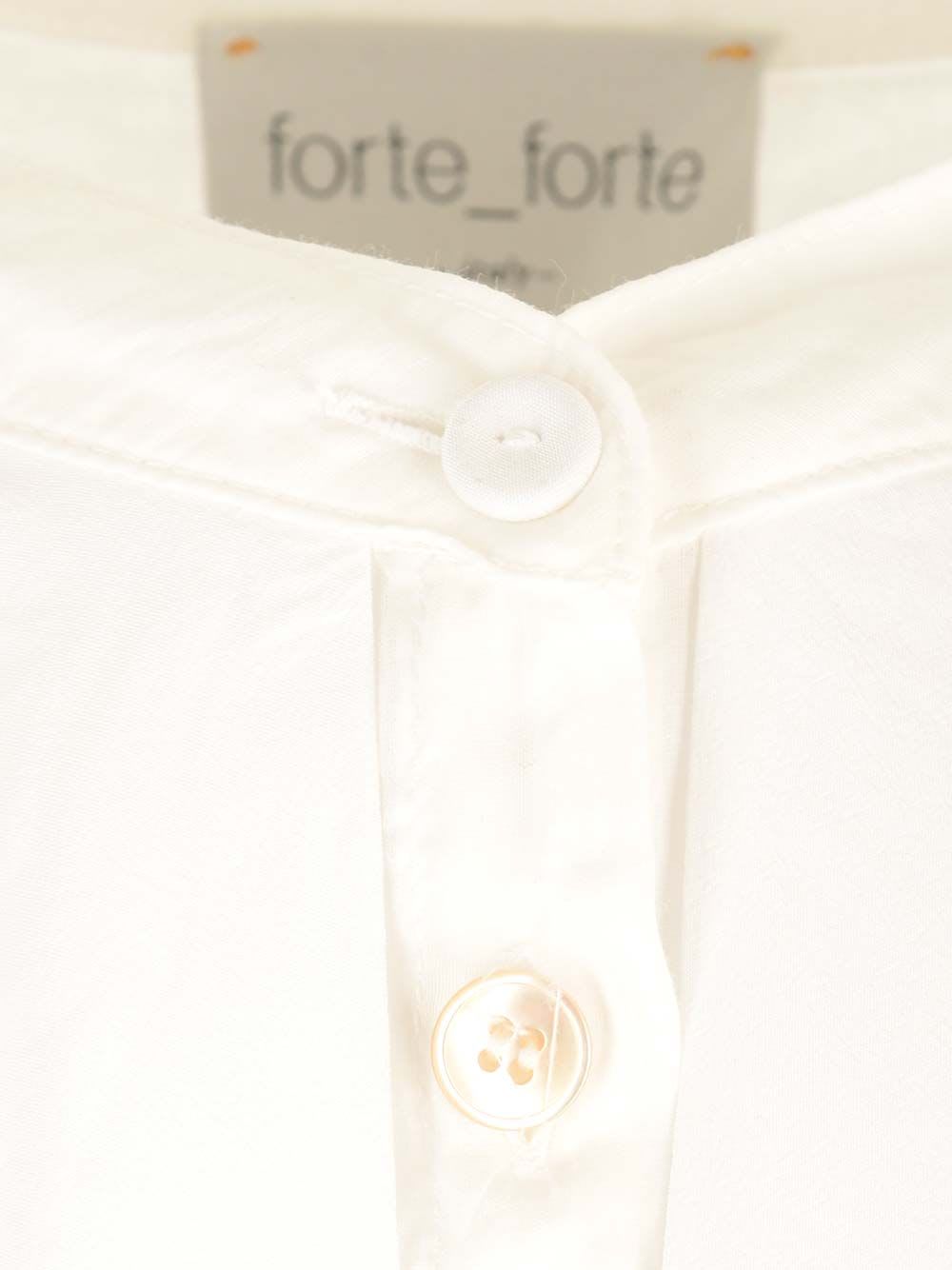 Shop Forte Forte Voile Bohemian-style Shirt In White