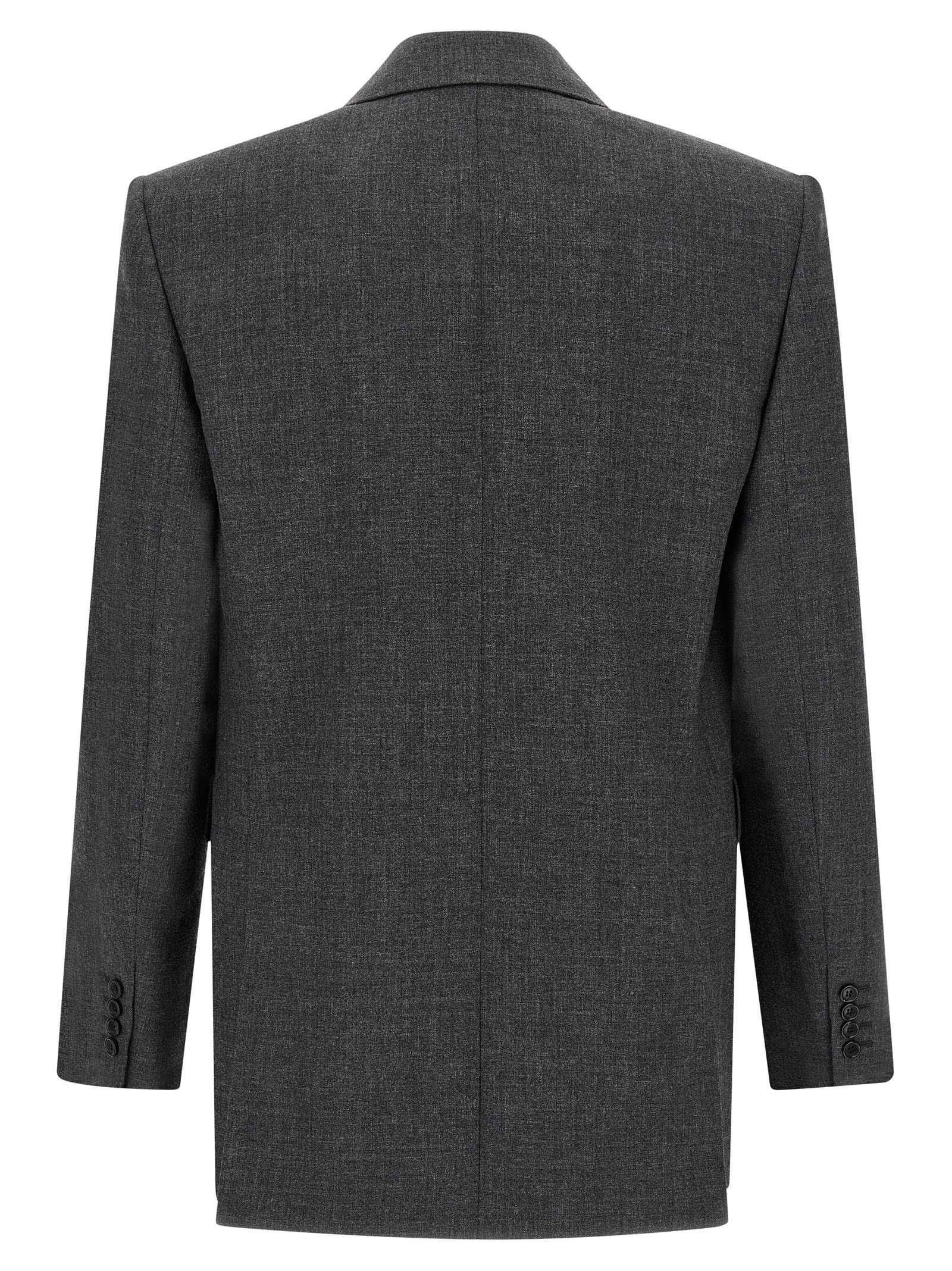 Saint Laurent Double-breasted Blazer In Multi