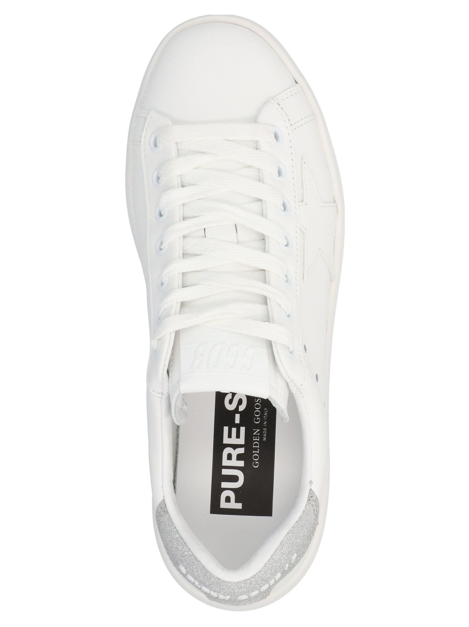 Shop Golden Goose Pure Star Sneakers In Silver