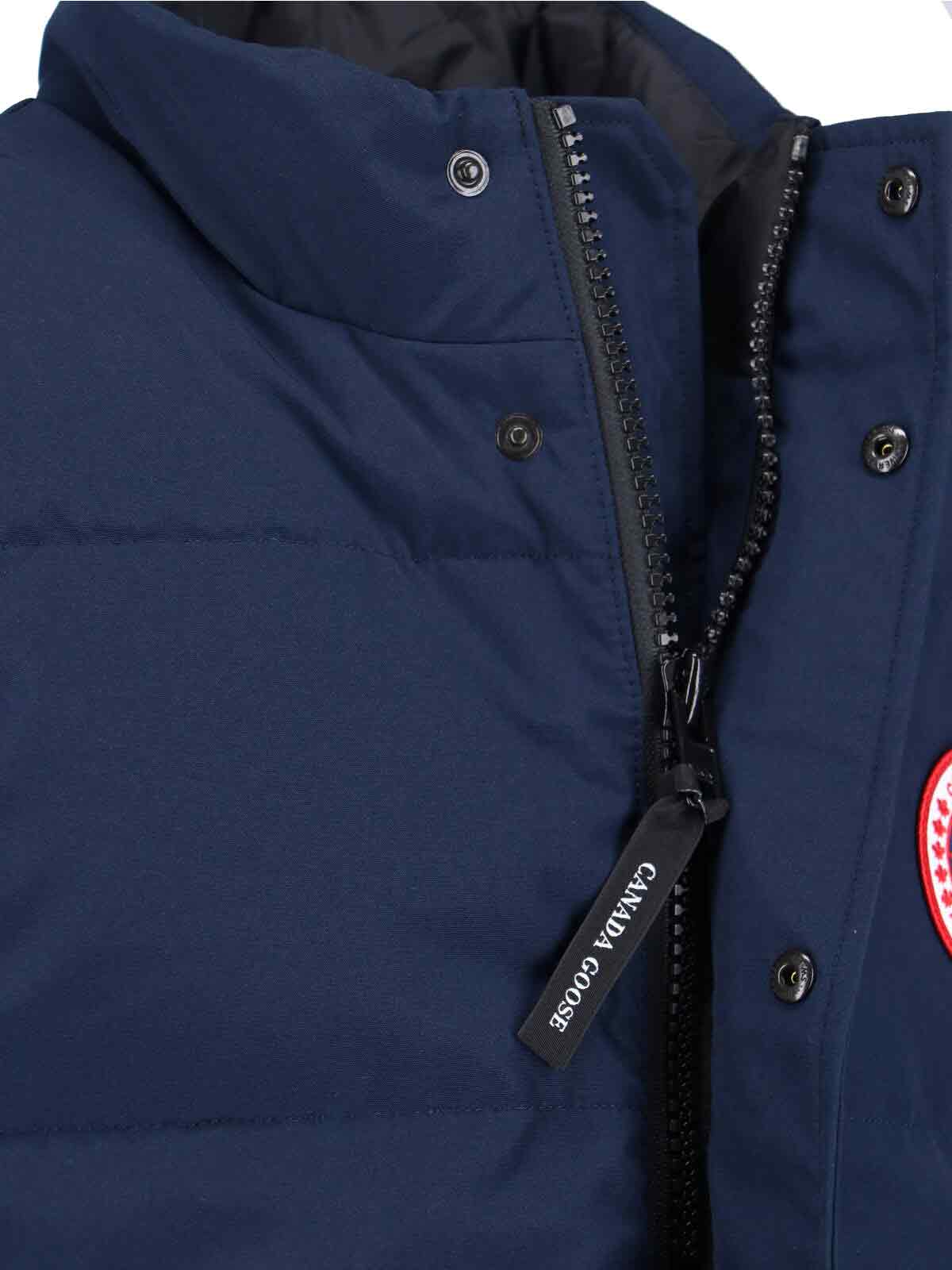Canada Goose Charcoal Polyester Blend Freestyle Sleeveless Down Jacket In Blue