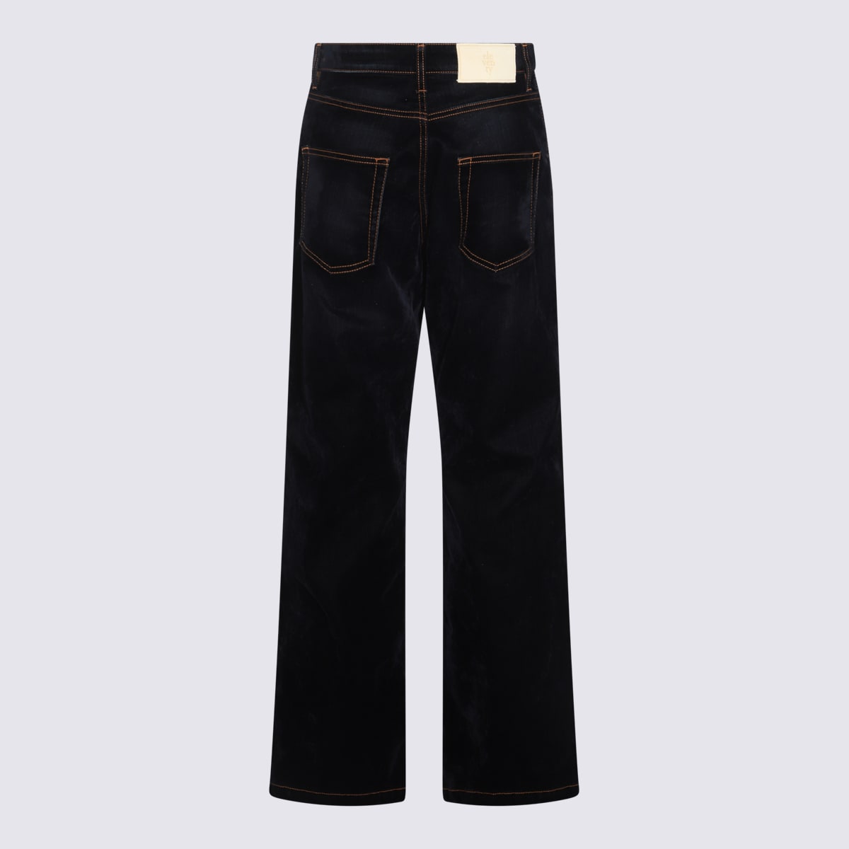 Shop Eleventy Dark Blue Cotton Denim Jeans