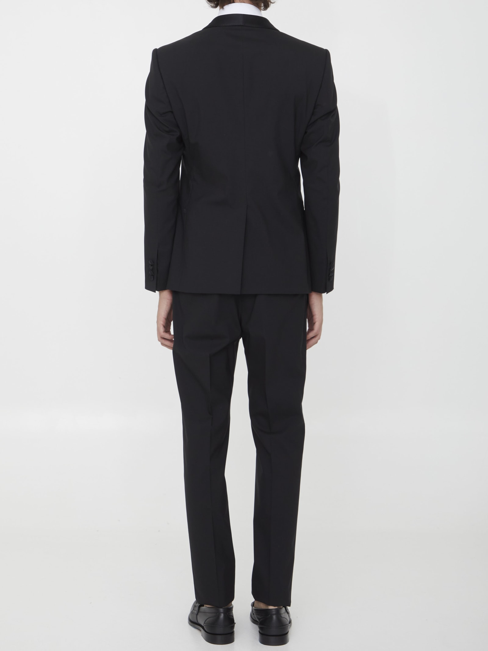 Shop Dolce & Gabbana Wool And Silk Tuxedo In Black