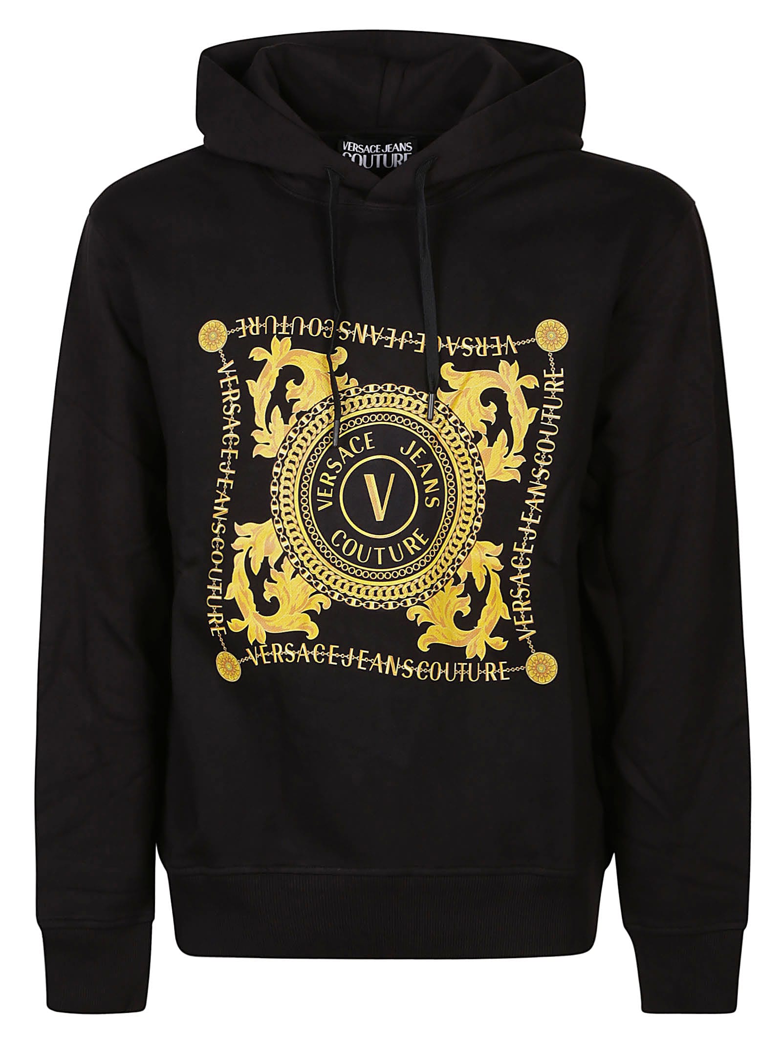 Versace Jeans Couture Foulard Sweatshirt In Black/gold