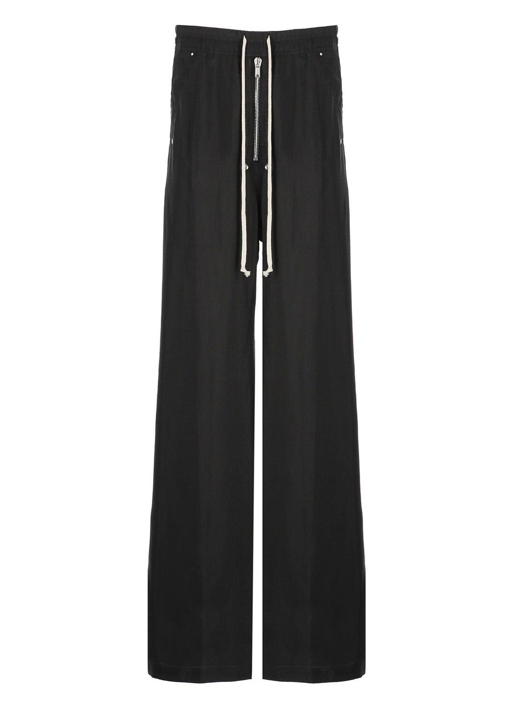 Shop Rick Owens Drawstring Wide-leg Trousers In Black