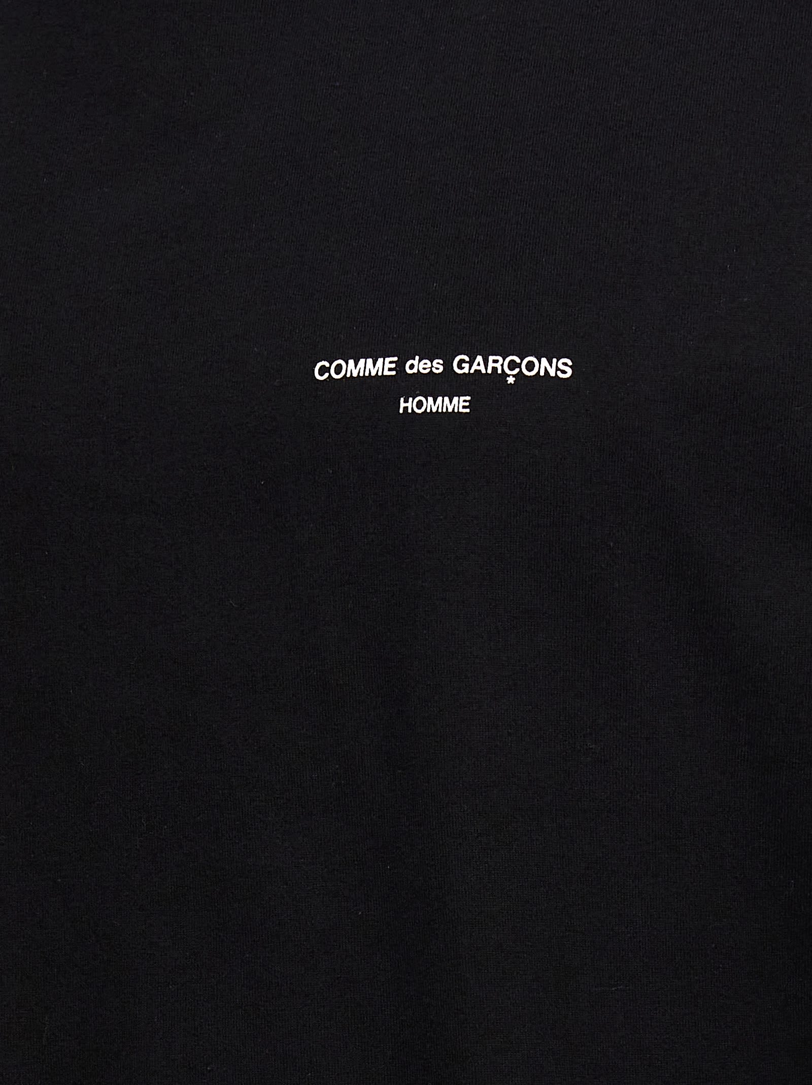 Shop Comme Des Garçons Homme Deux Logo Print T-shirt In Black