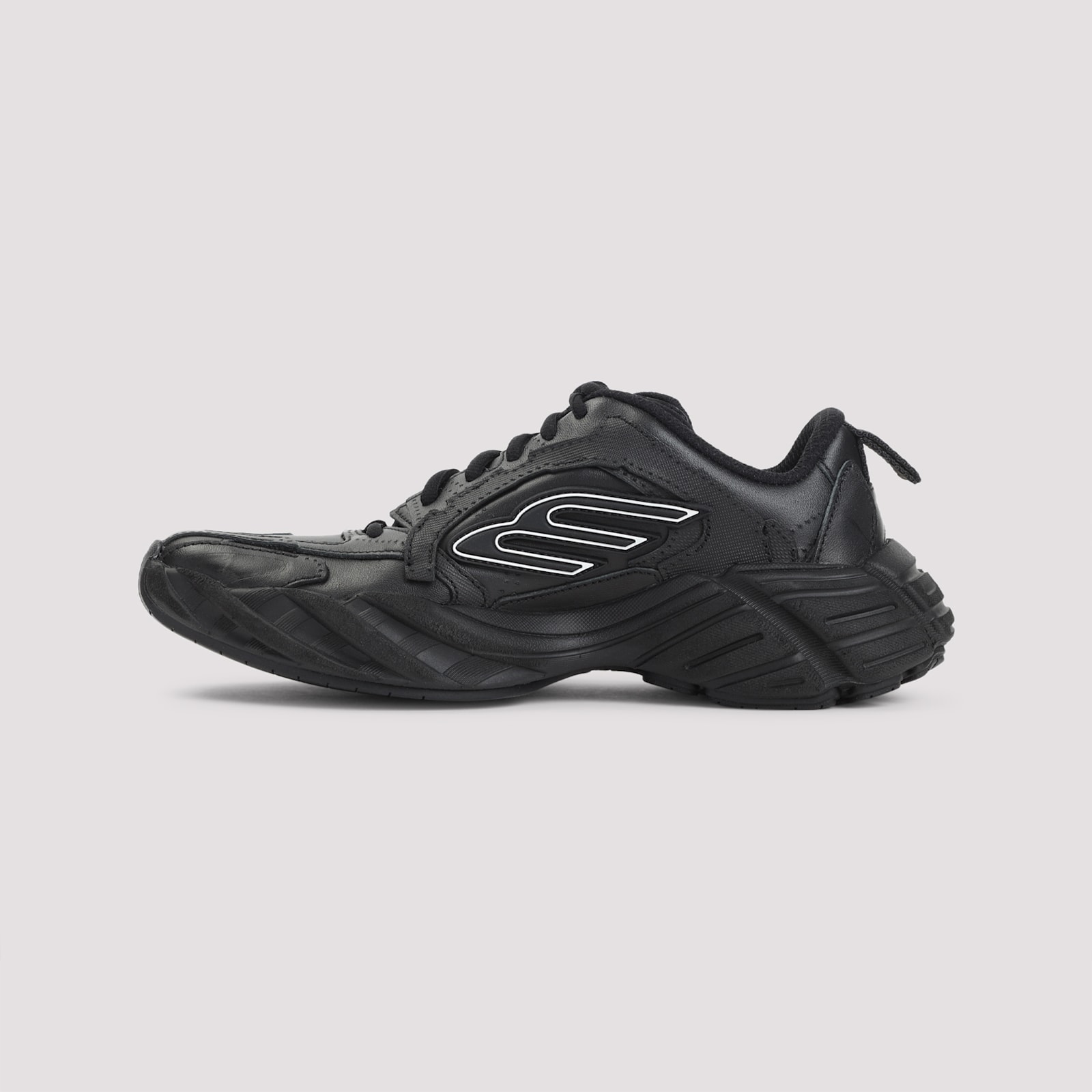 Balenciaga Monday Leather And Fabric Low-top Sneakers In Black