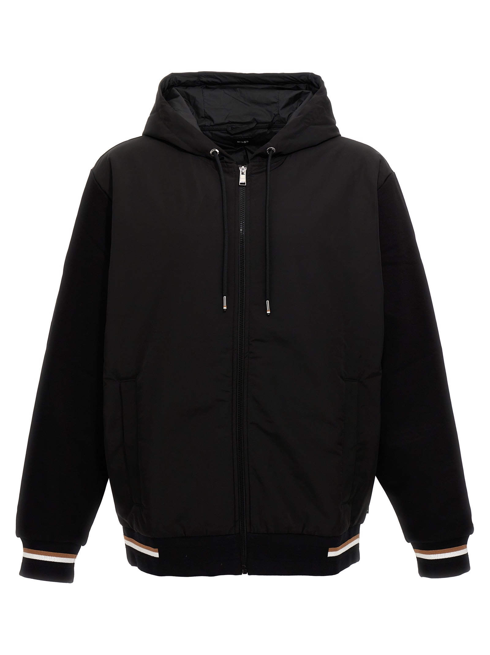 Shop Hugo Boss Sommers 66 Hooded Jacket In Black