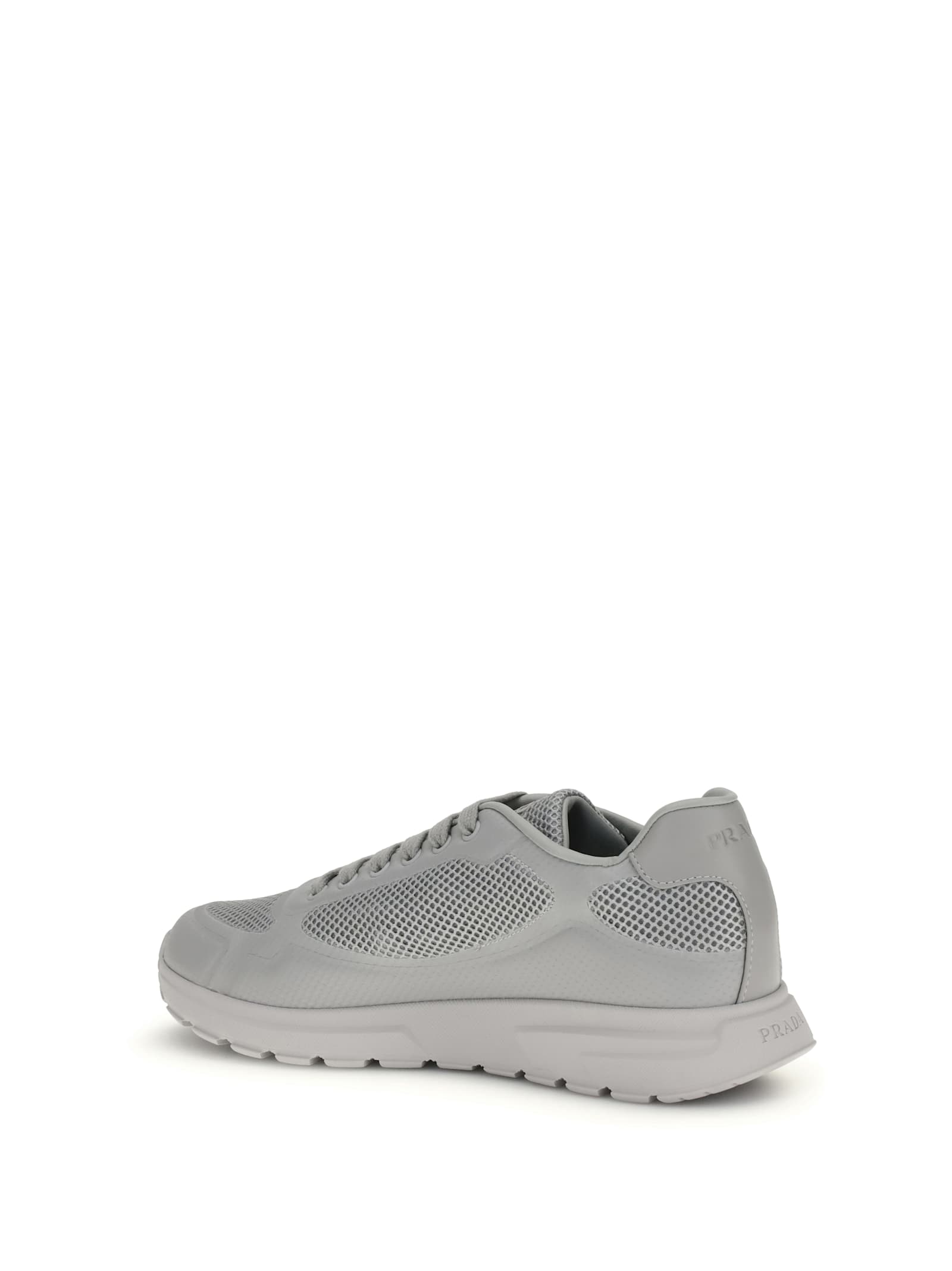Prada Prax 2.0 Sneakers Made Of Fabric And Mesh In Gray