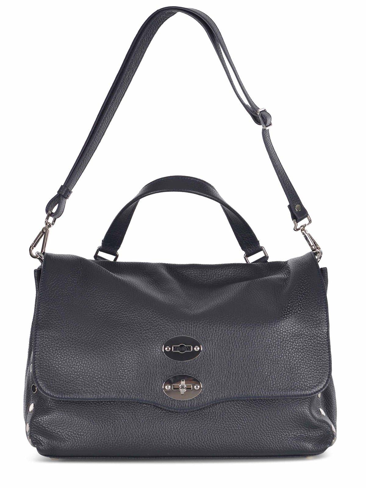 Zanellato Stud-embellished Tote Bag In Dark Navy
