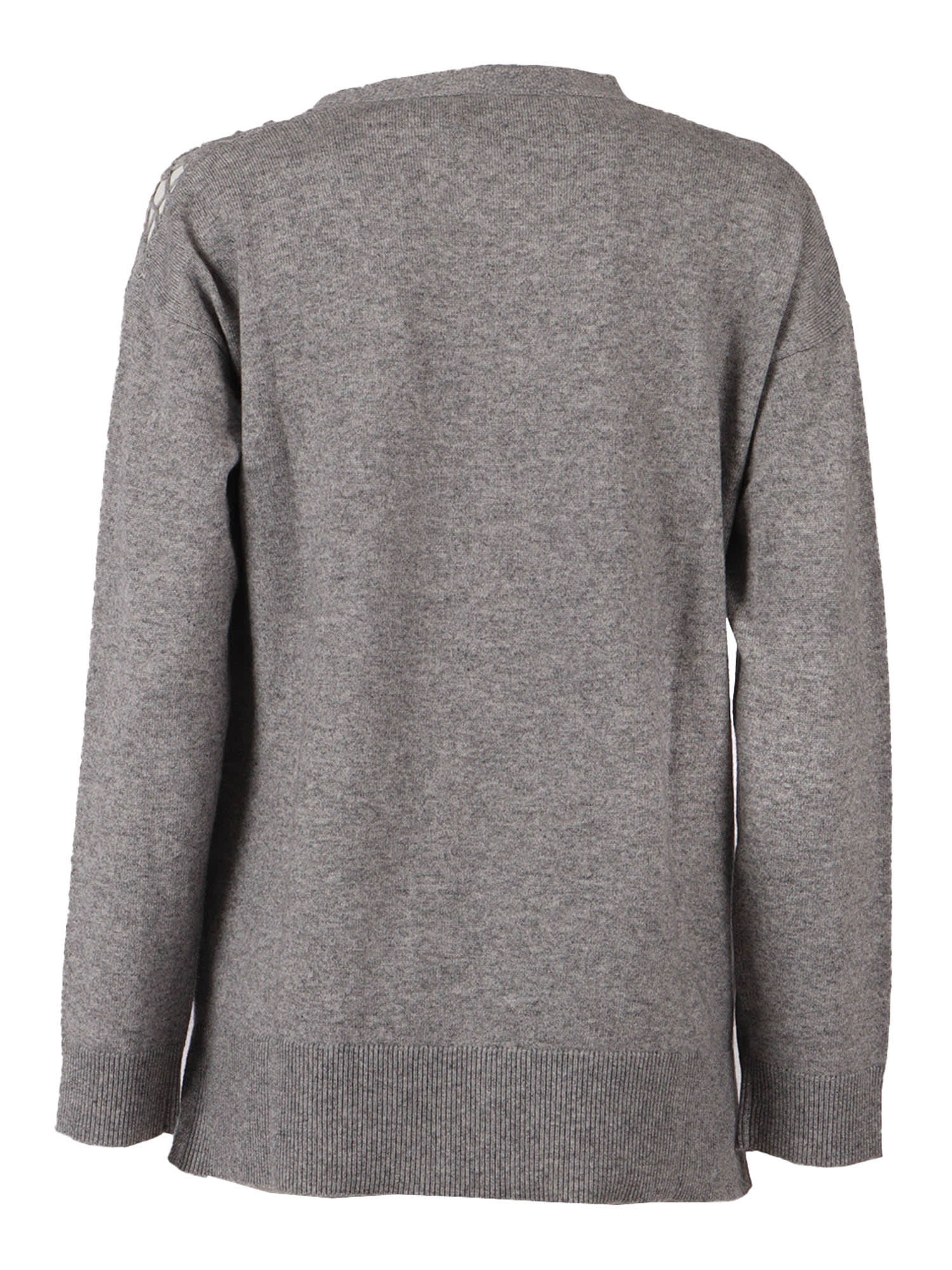 Kangra Cashmere Cornely Cardigan With Side Vents In Gray