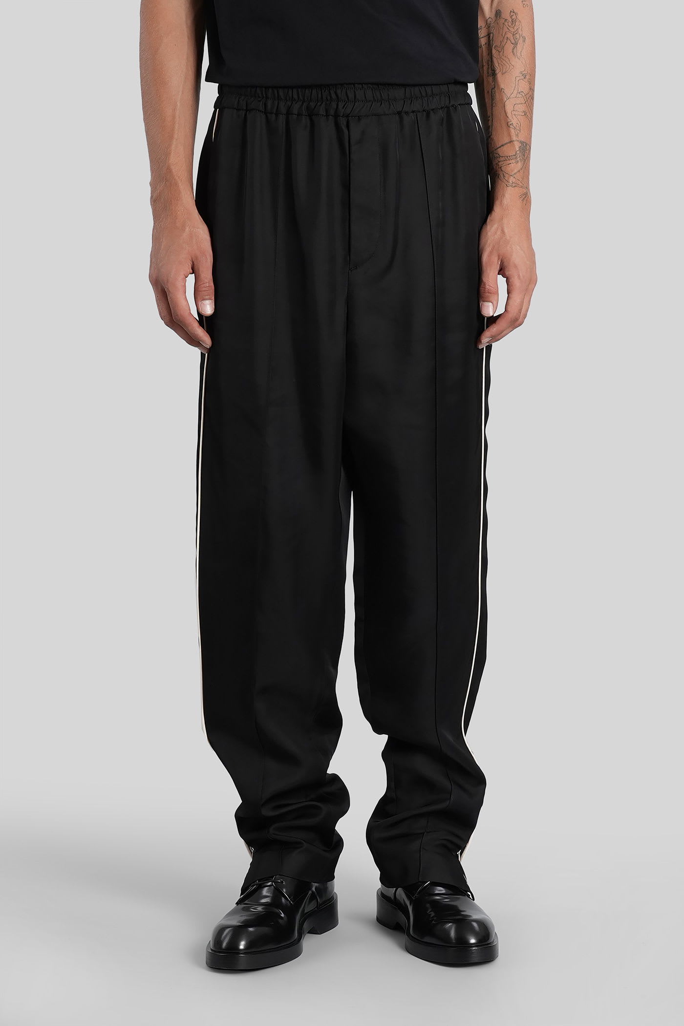 Jil Sander Trousers 175 Pants In Black Viscose In Black