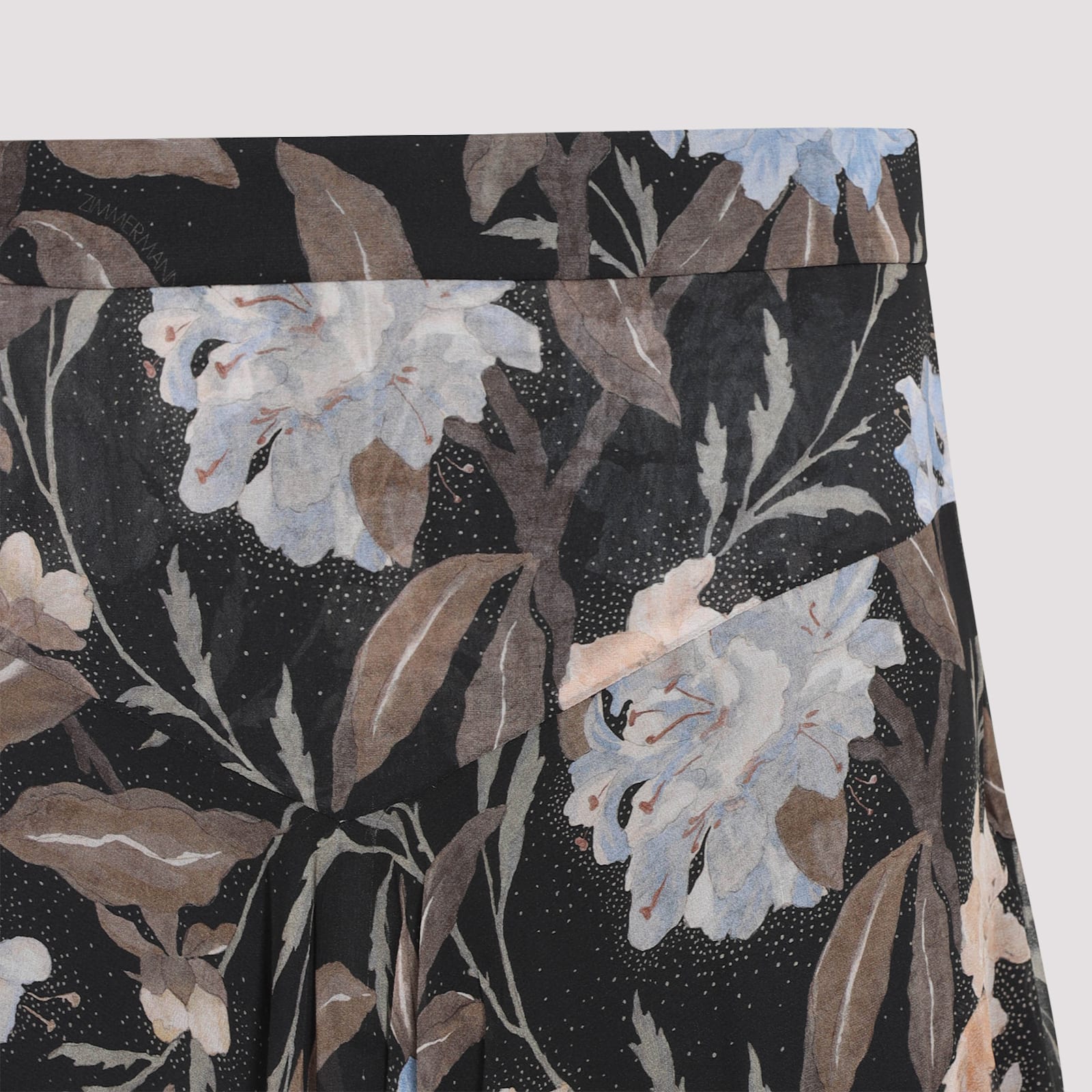 Shop Zimmermann Eden Handkerchief Midi Skirt In Black Inca Lily