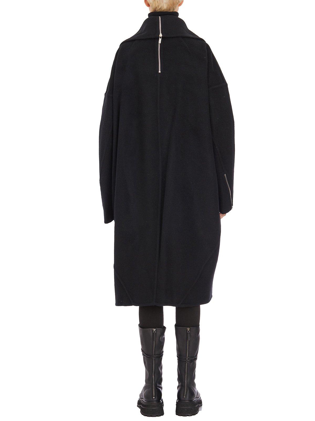 Shop Helmut Lang Double-faced Apex Cocoon Coat In Black