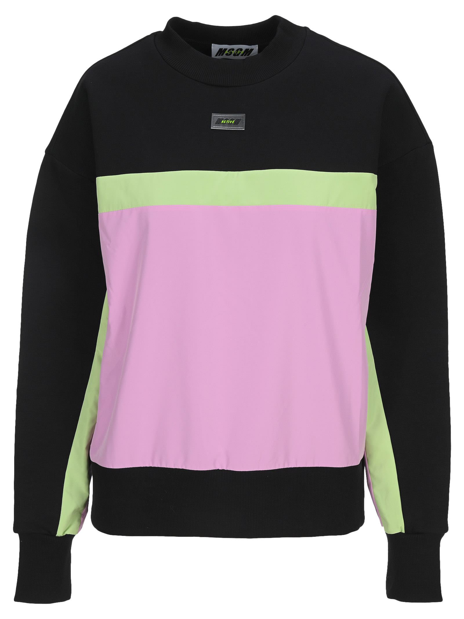 Msgm Colour-block Logo Sweatshirt