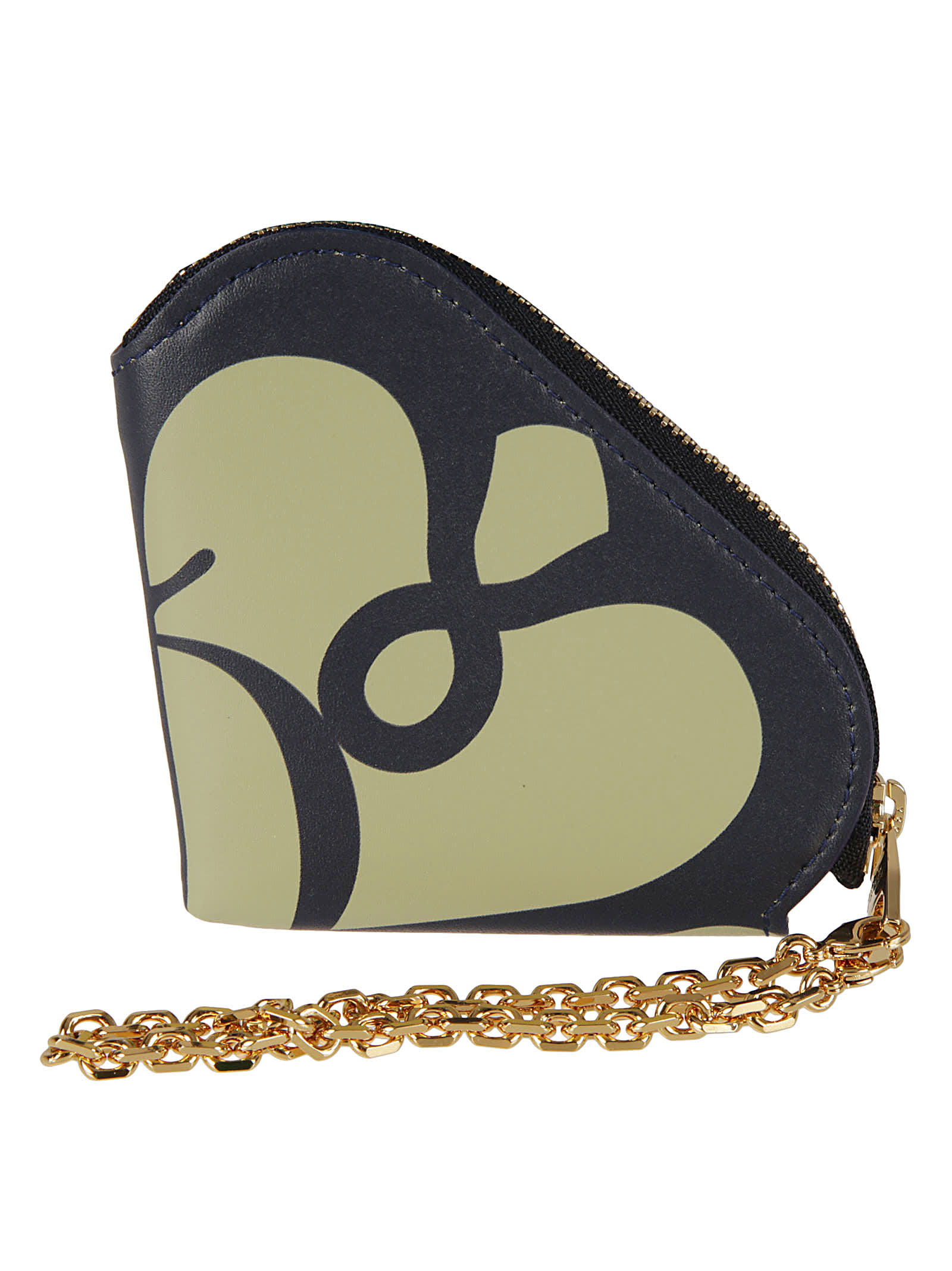 Alexander Mcqueen Seal Logo Coin Purse In Sage/navy