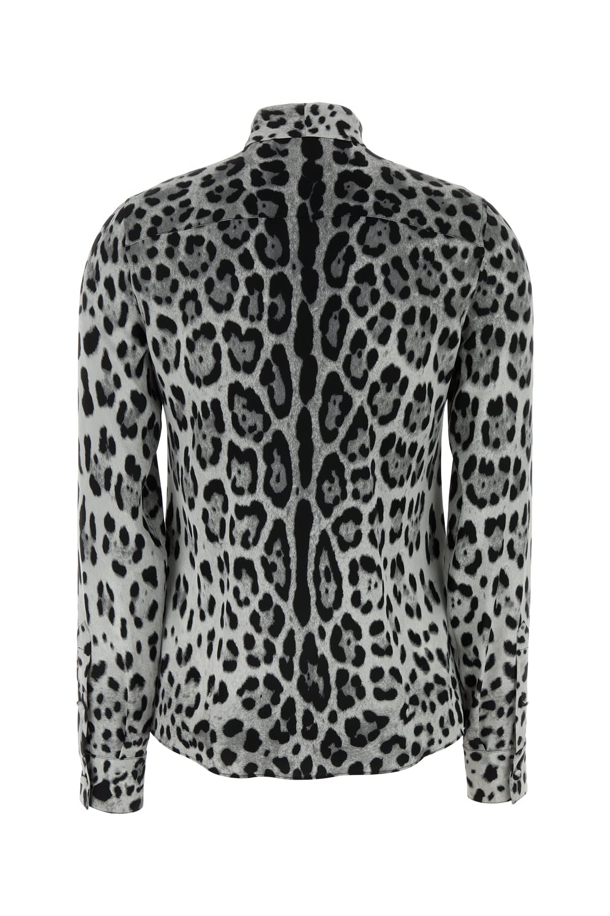 Dolce & Gabbana Leopard Printed Pussy-bow Charmeuse Shirt In Animal Print