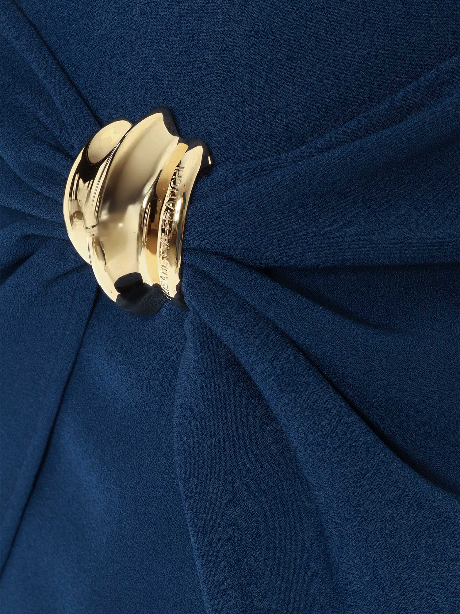 Elisabetta Franchi Mini Blue Skirt In Blue
