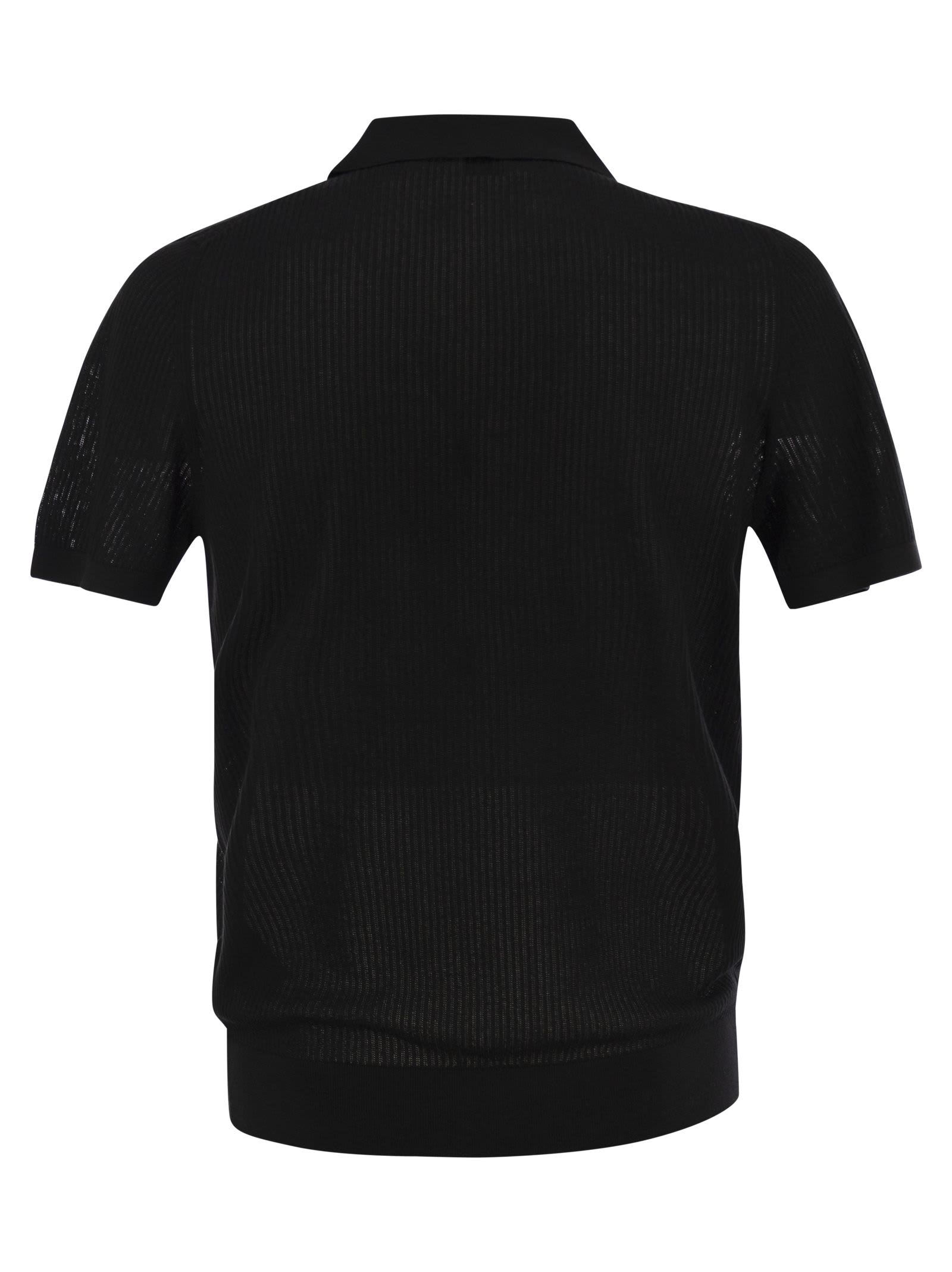 Fedeli Polo Shirt Cotton Ribbed Texture
