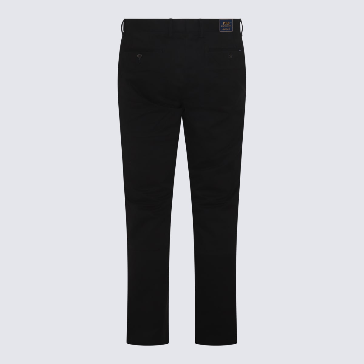 Shop Polo Ralph Lauren Black Cotton Pants In Polo Black