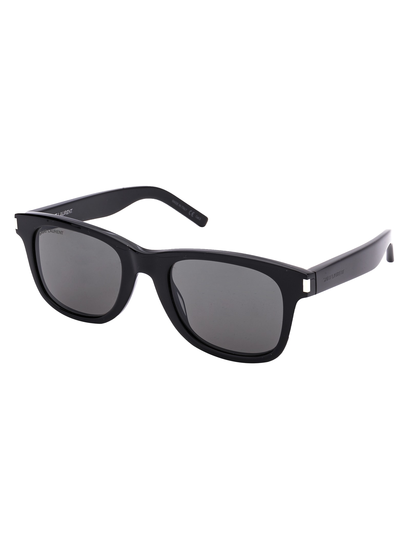 Shop Saint Laurent Sl 51 Sunglasses In 002 Black Black Grey