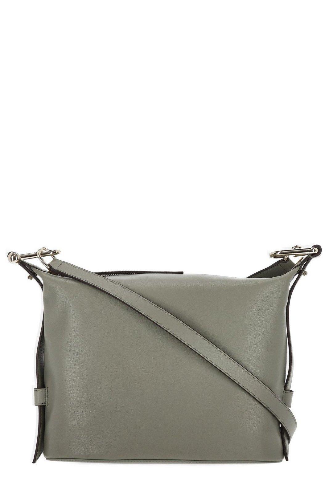 Furla Medium Nuvola Top Zipped Shoulder Bag In Green