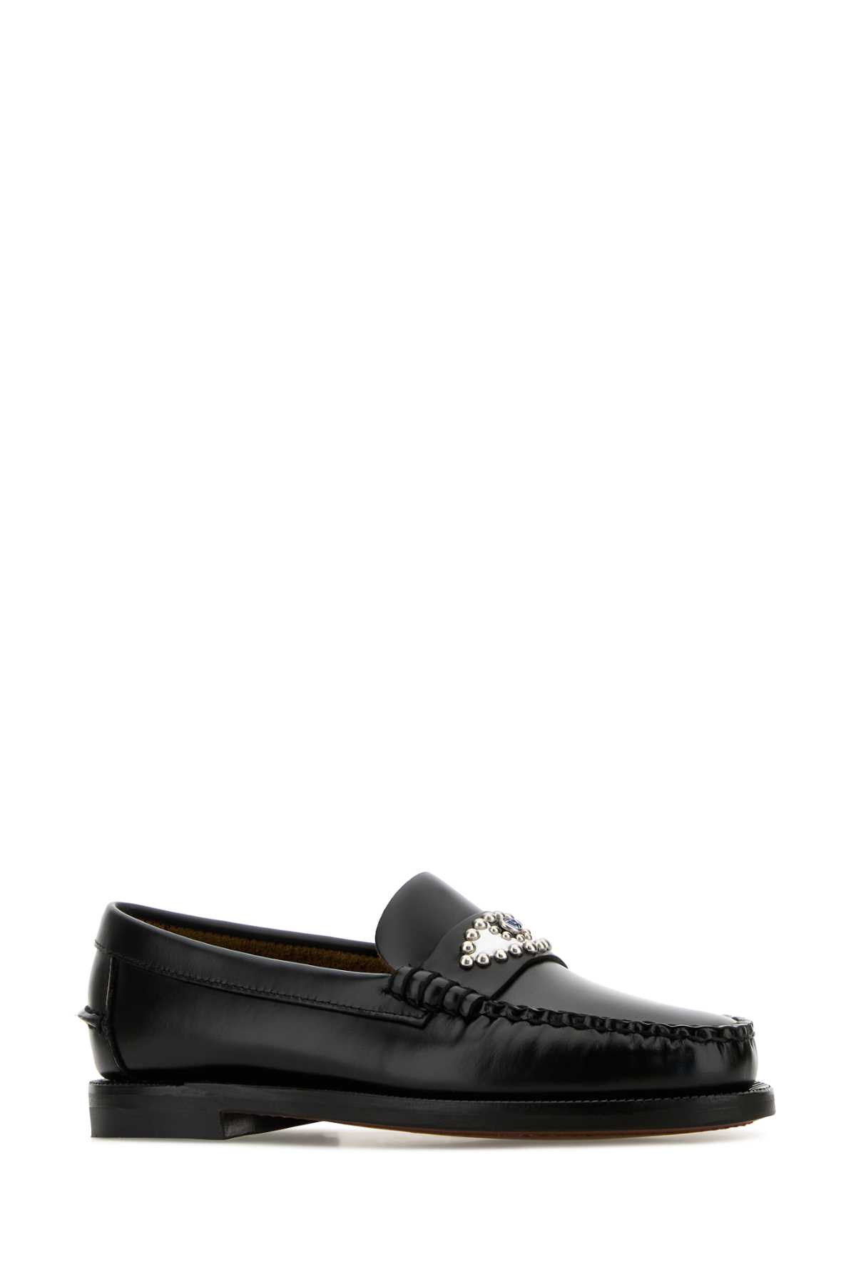 Sebago Eye Loafers With Embellished Detail And Round Toe In Blackblueeye