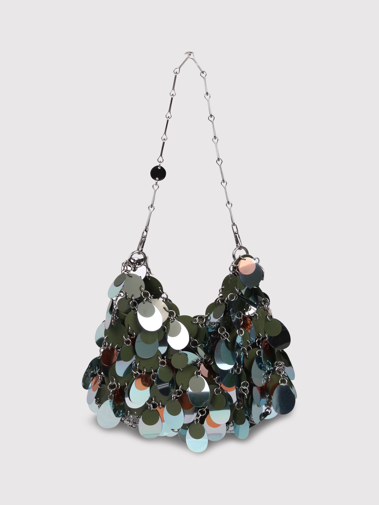 Shop Rabanne Paillette-embellished Bag In Blue Radiant