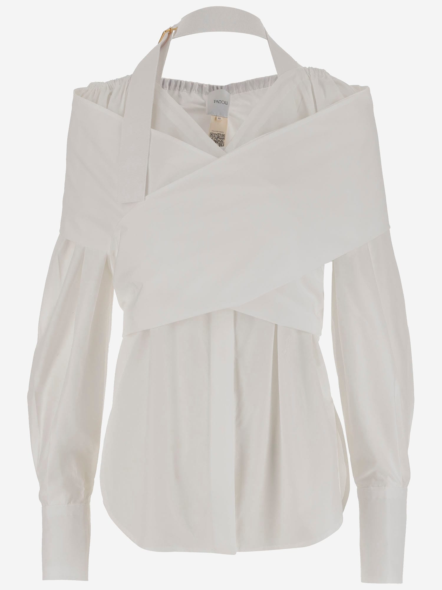 Shop Patou Crossbanded Bluse In Recycled Nylon