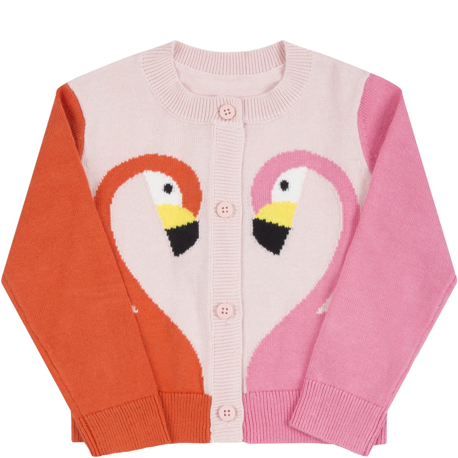 Stella McCartney Kids Pink Cardigan For Babygirl