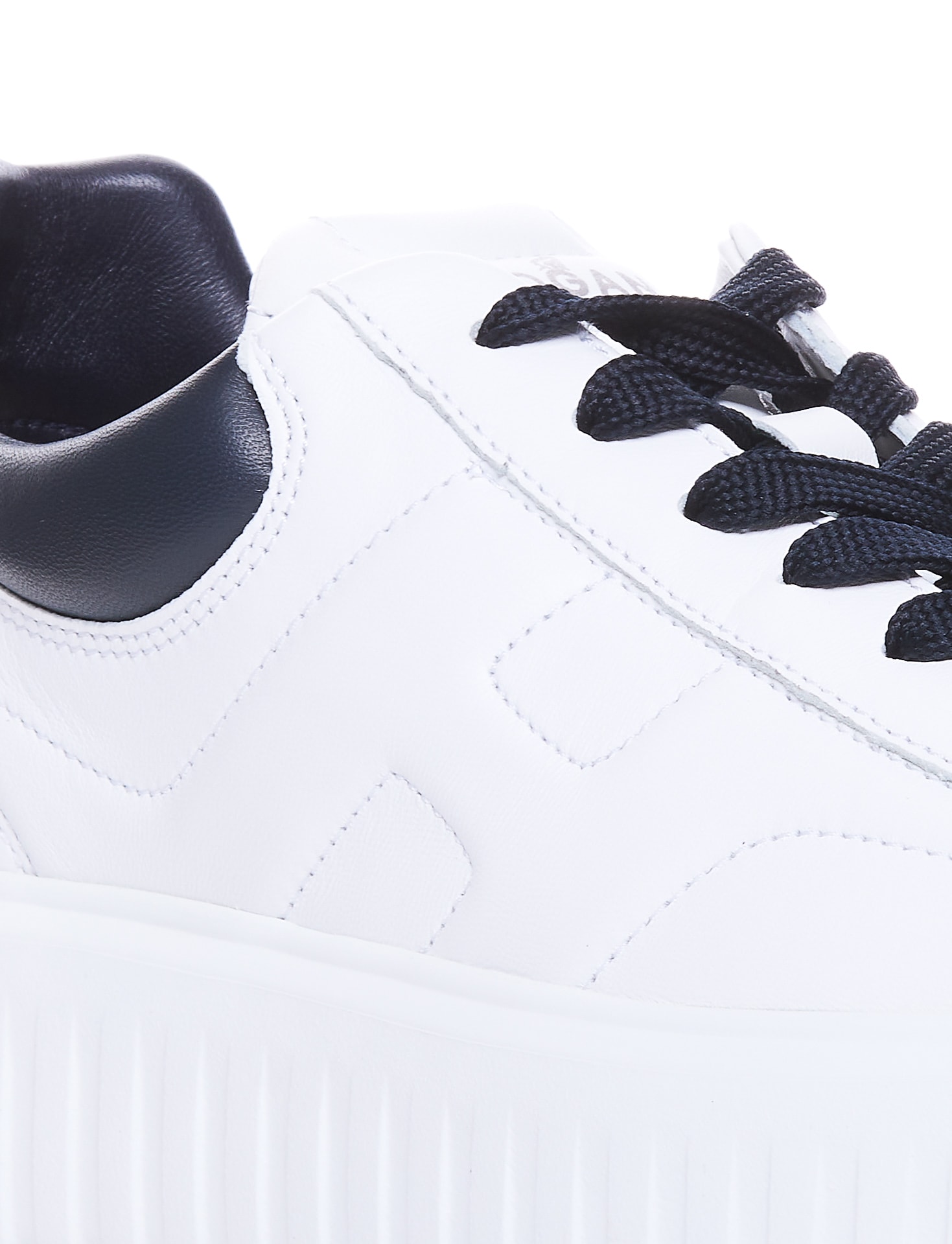 Shop Hogan H-stripes Sneakers In Bianco Notte