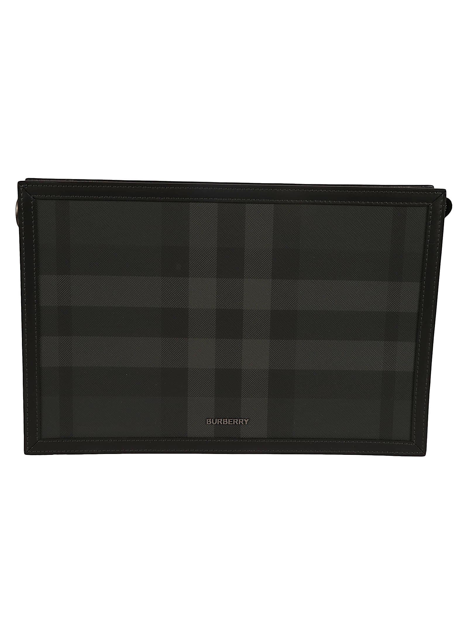 Burberry Frame Pouch In Charcoal