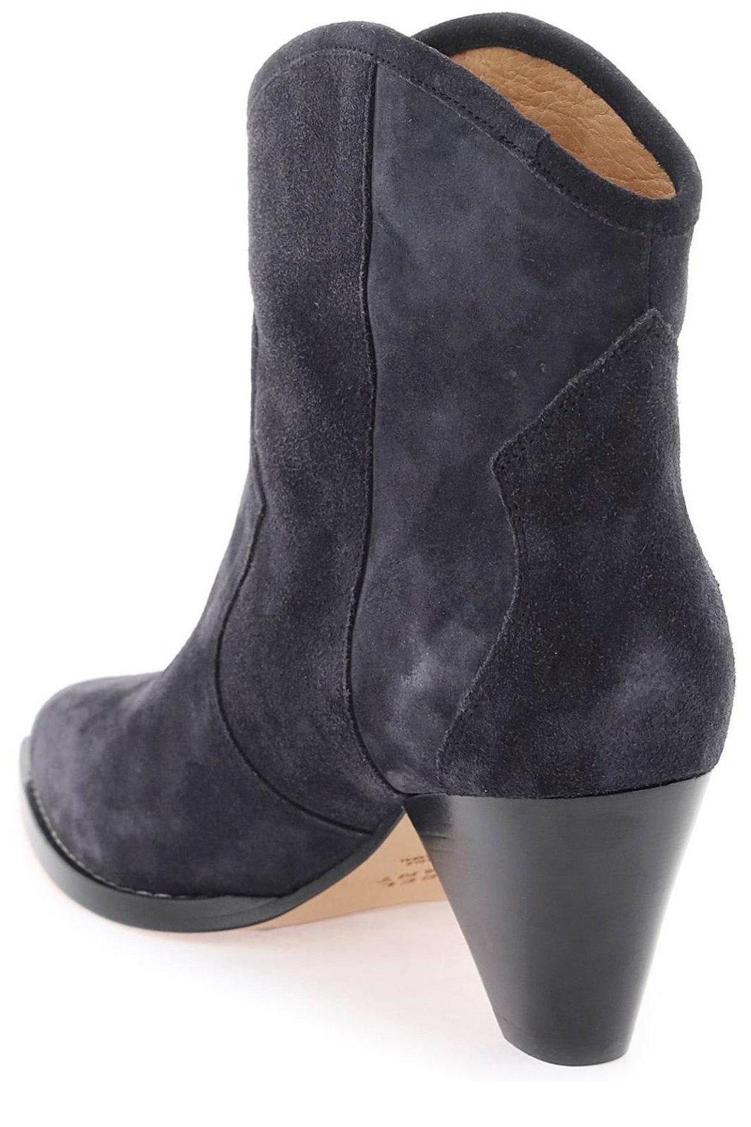 Shop Isabel Marant Darizio Almond-toe Boots In Black