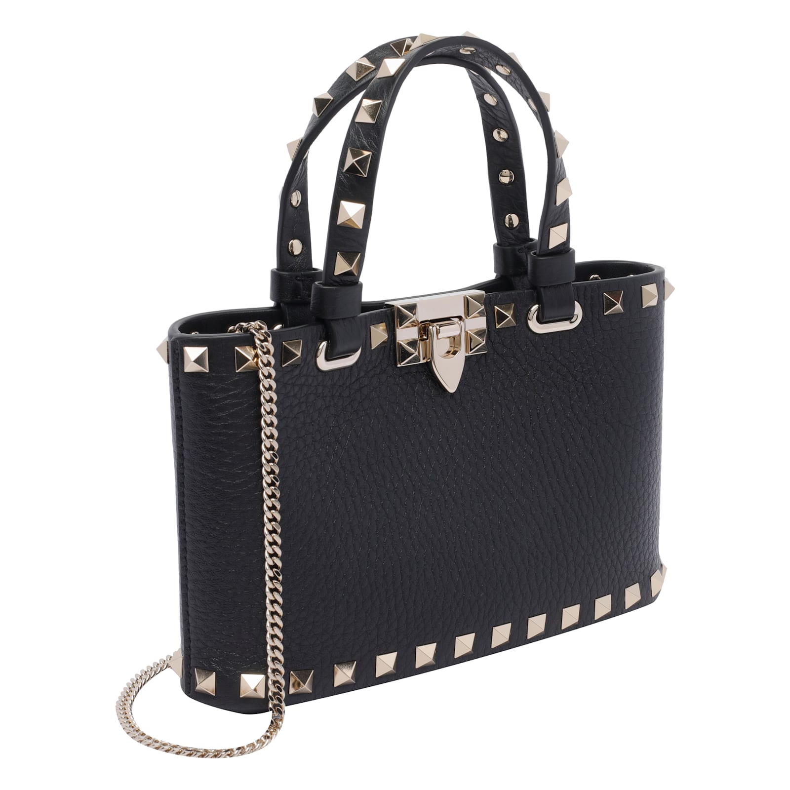 Valentino Rockstud Mini Tote Bag With Chain Strap