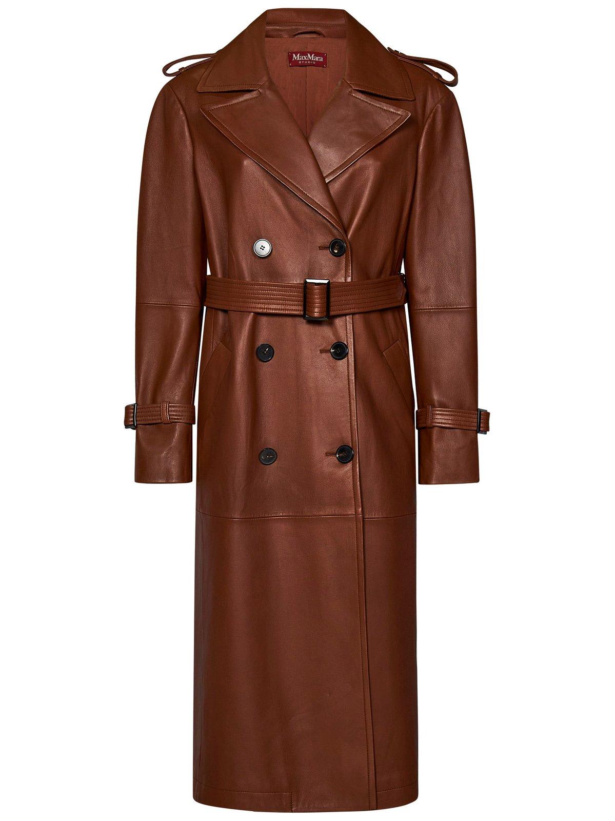 Double-breasted Belted Coat