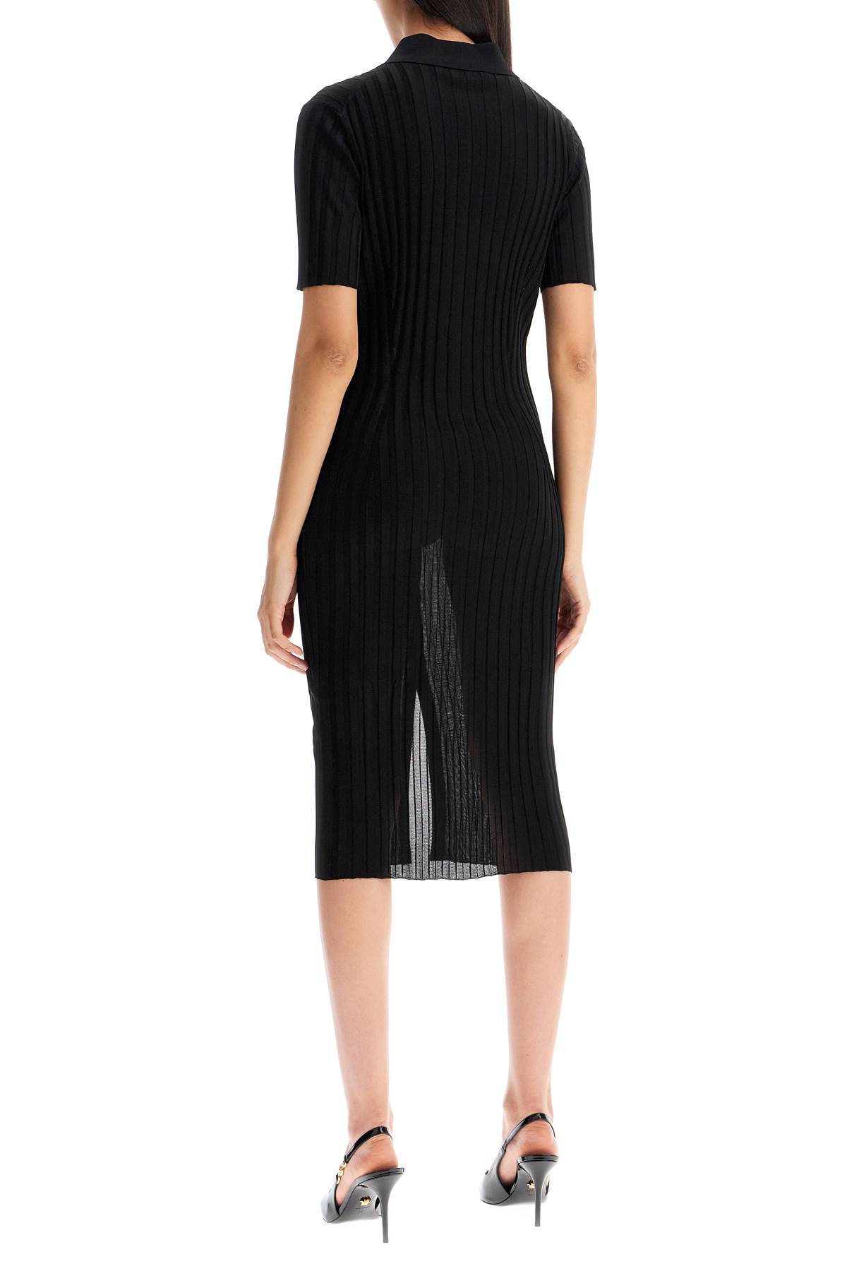 Shop Versace Knitted Blouse Shirt In Black (black)