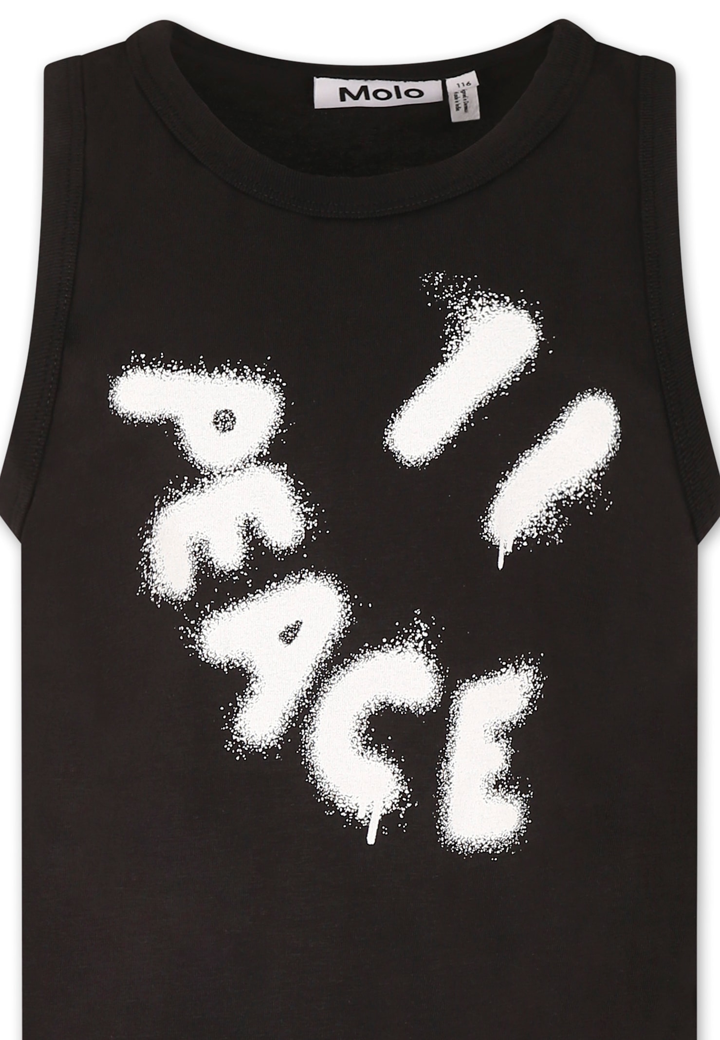 Molo Black Tank Top For Boy With Writing In Black