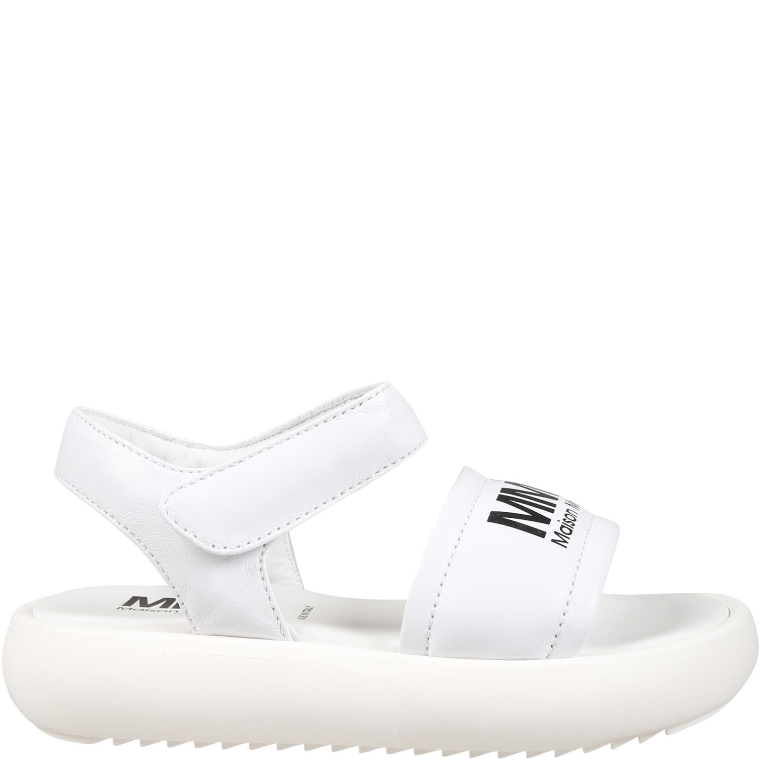 Mm6 Maison Margiela Kids' White Sandals For Girl With Logo